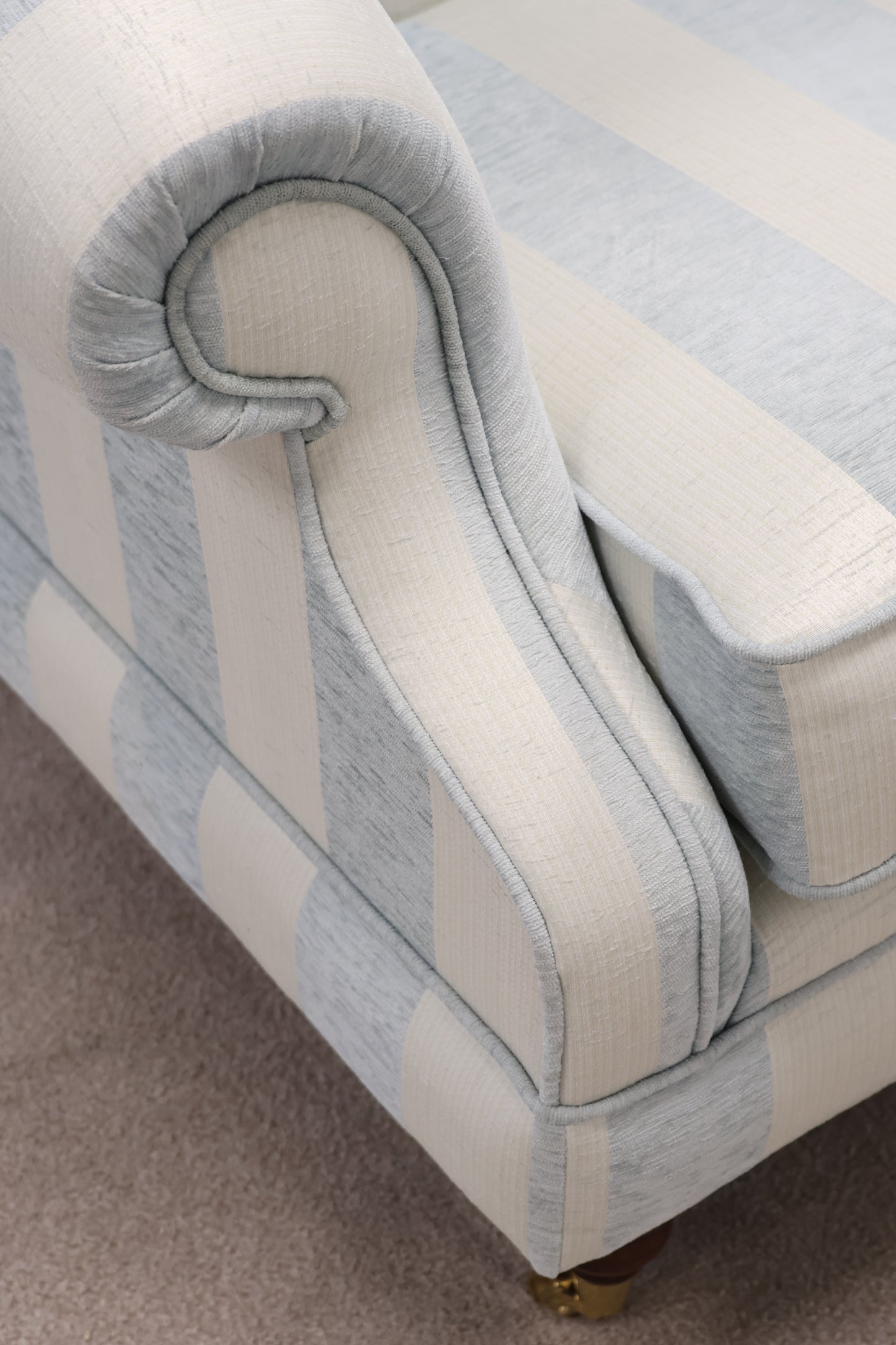 Traditional Striped Sofa