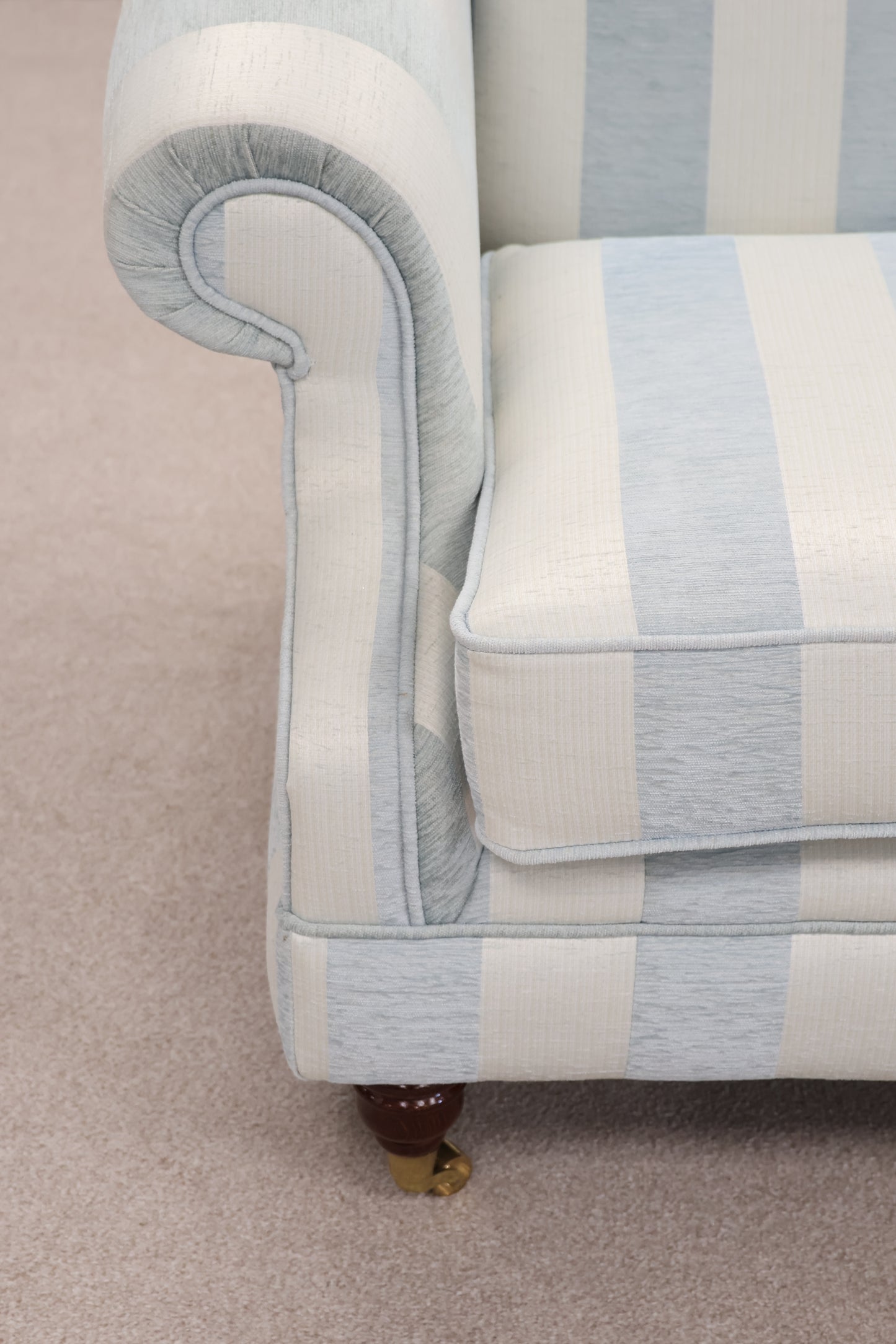 Traditional Striped Sofa