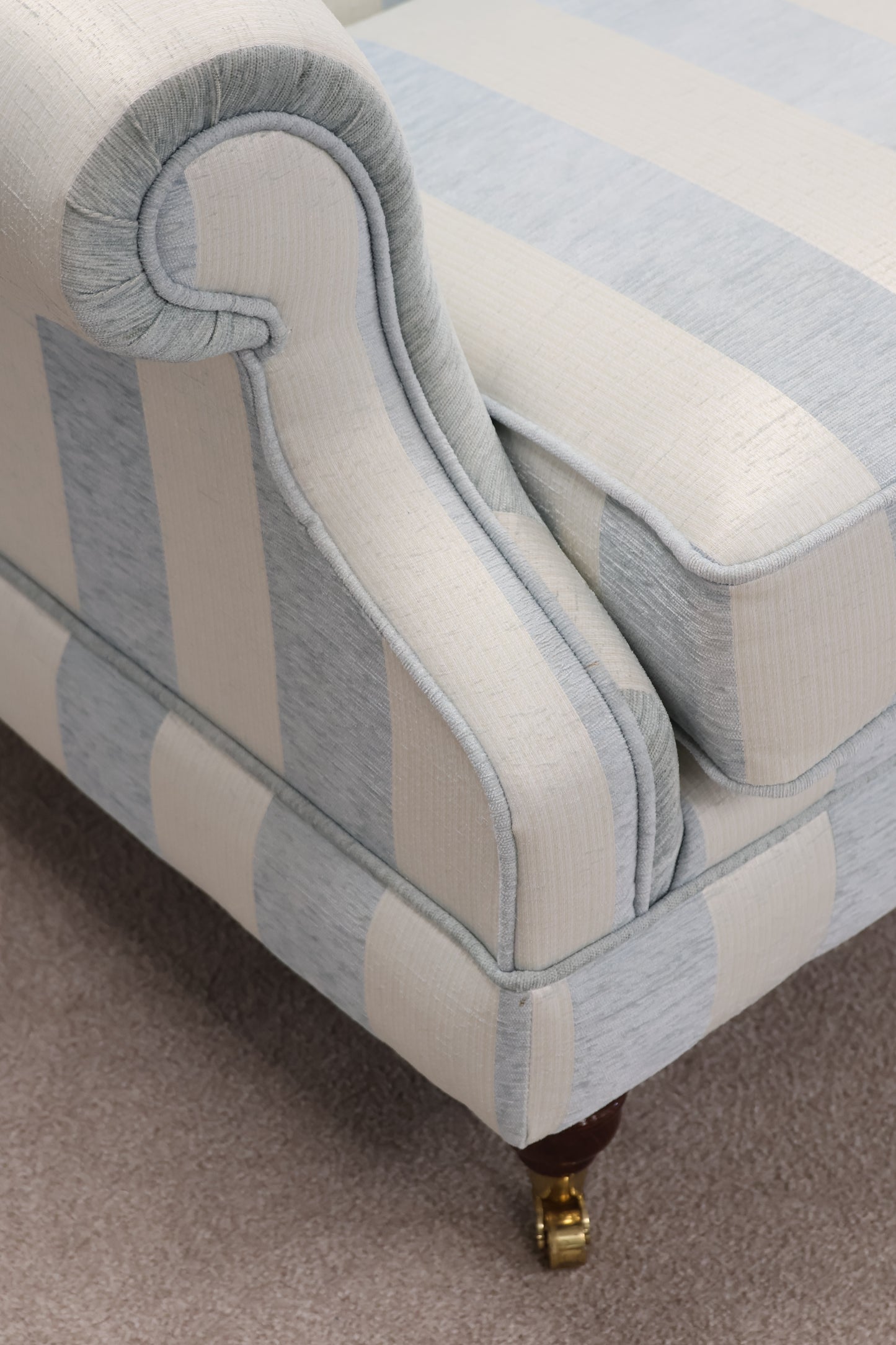 Traditional Striped Sofa