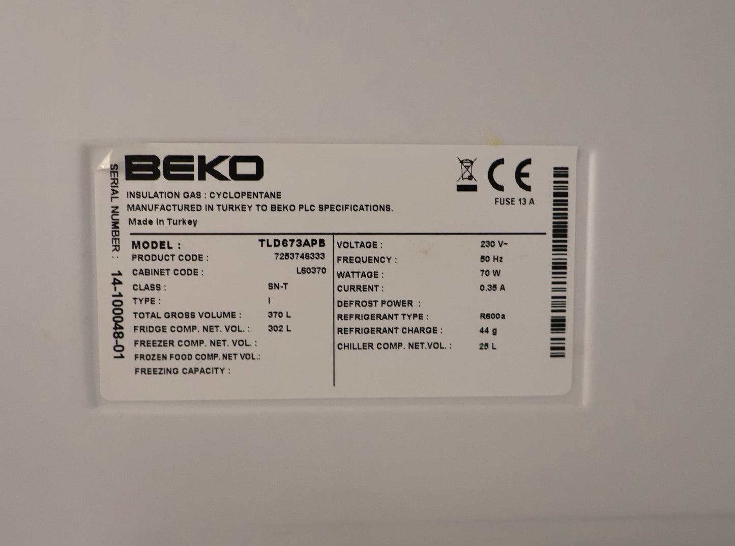 Fridge by Beko