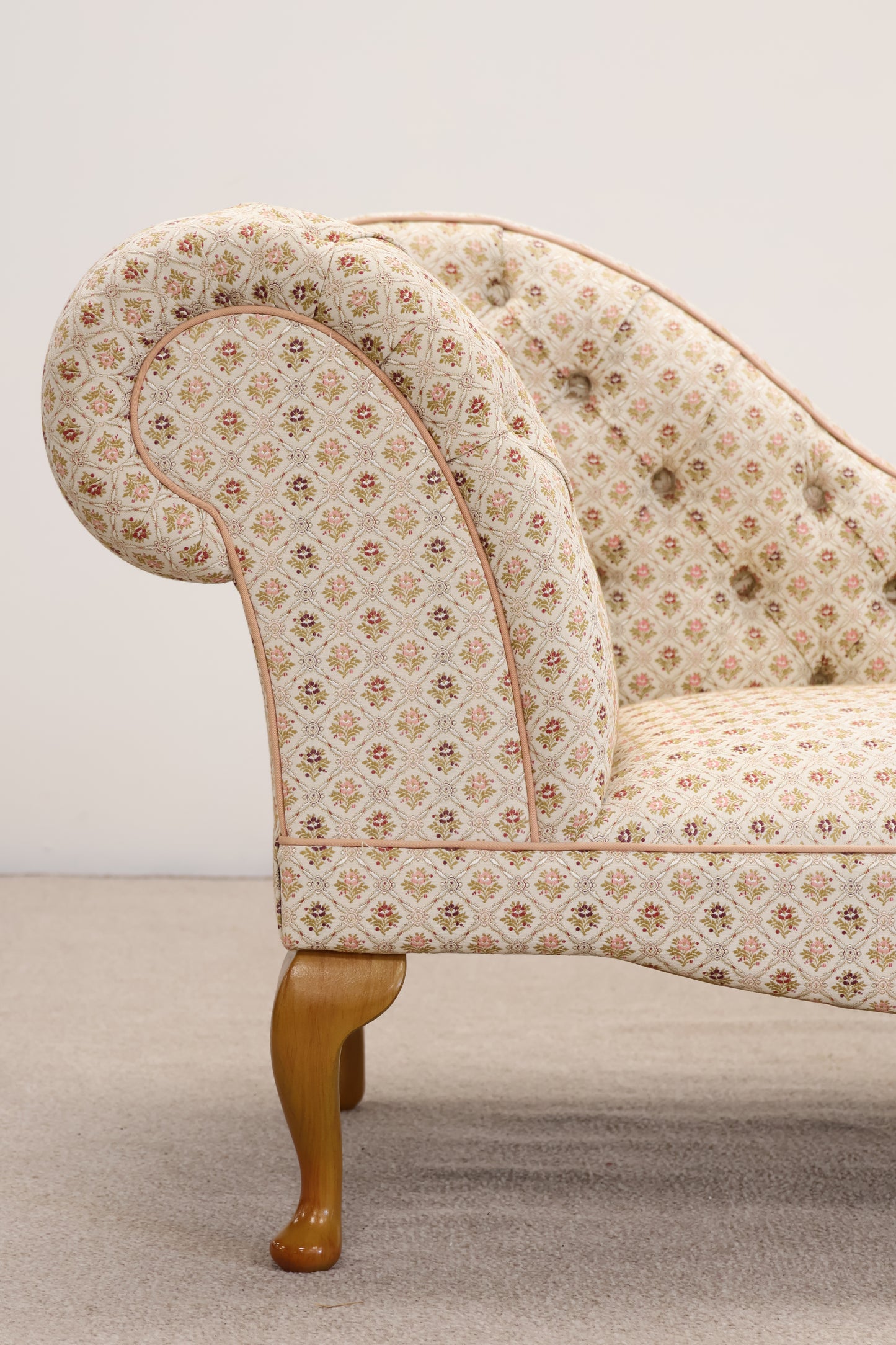 Victorian Style Chaise Longue and Footstool