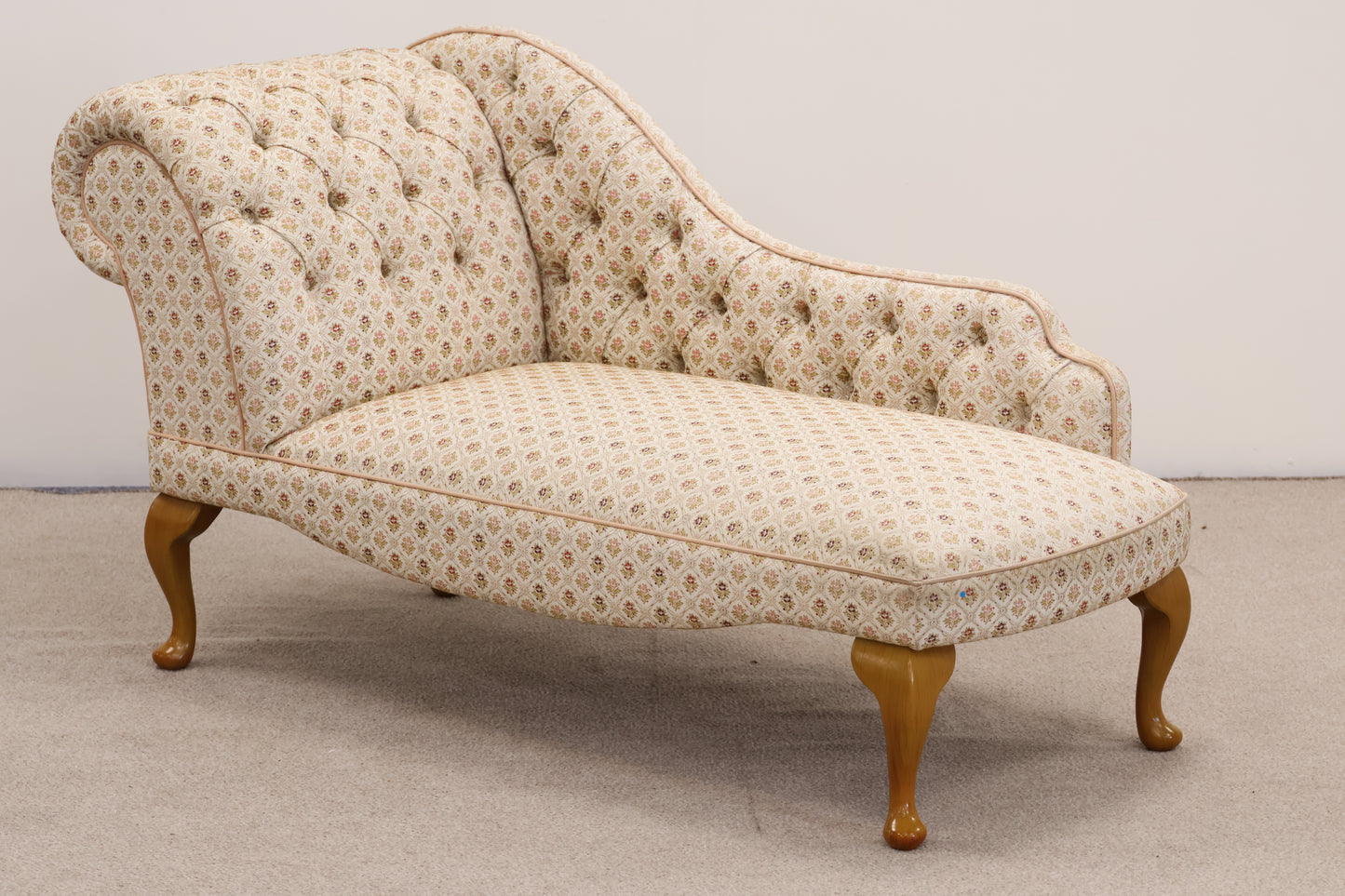 Victorian Style Chaise Longue and Footstool