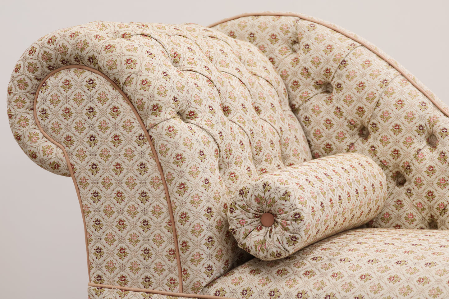 Victorian Style Chaise Longue and Footstool