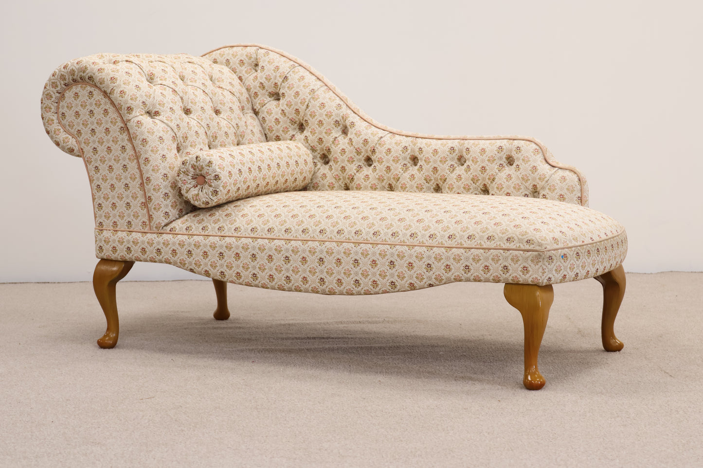 Victorian Style Chaise Longue and Footstool