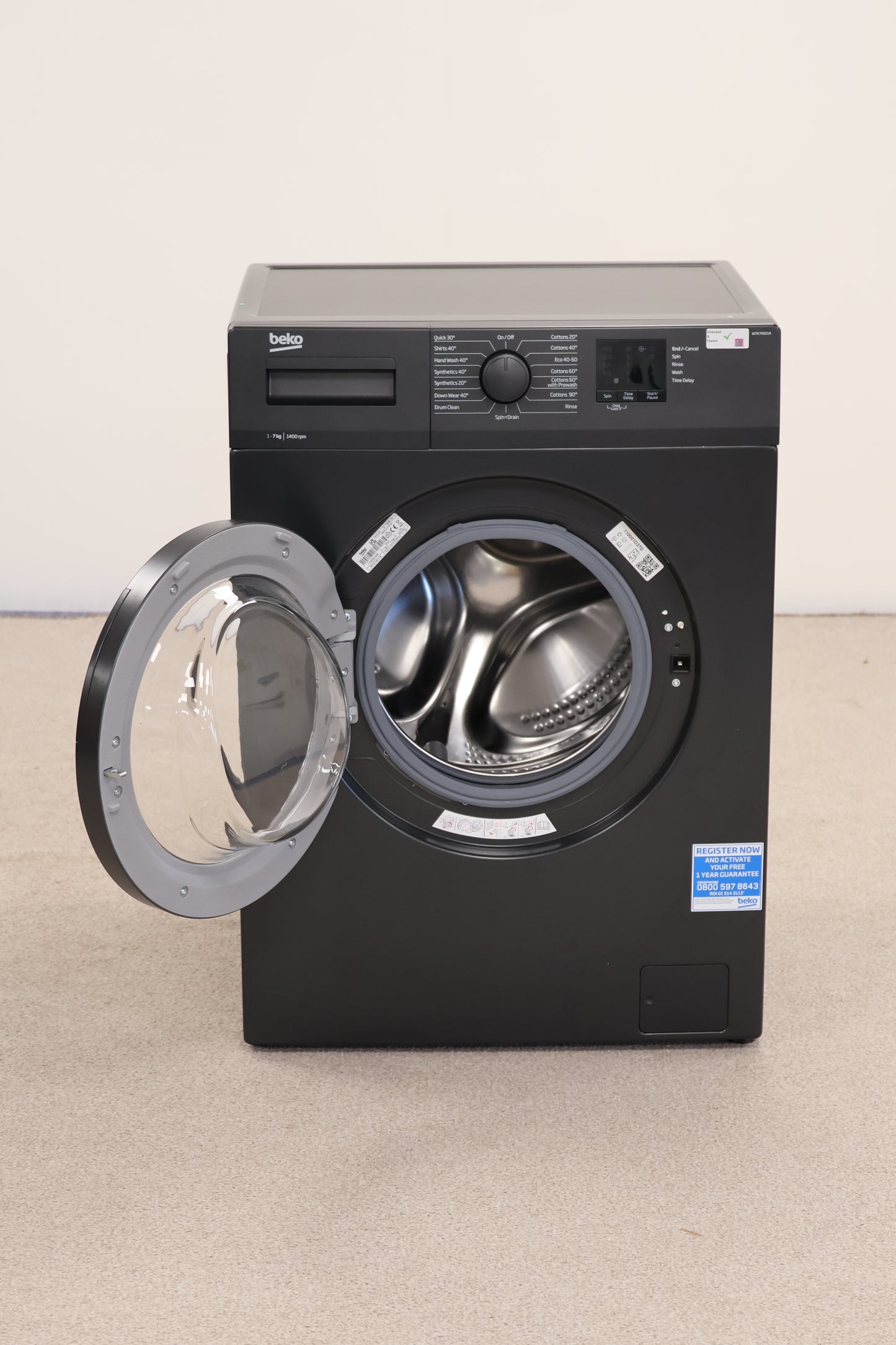 Beko Washing Machine in Matt Black
