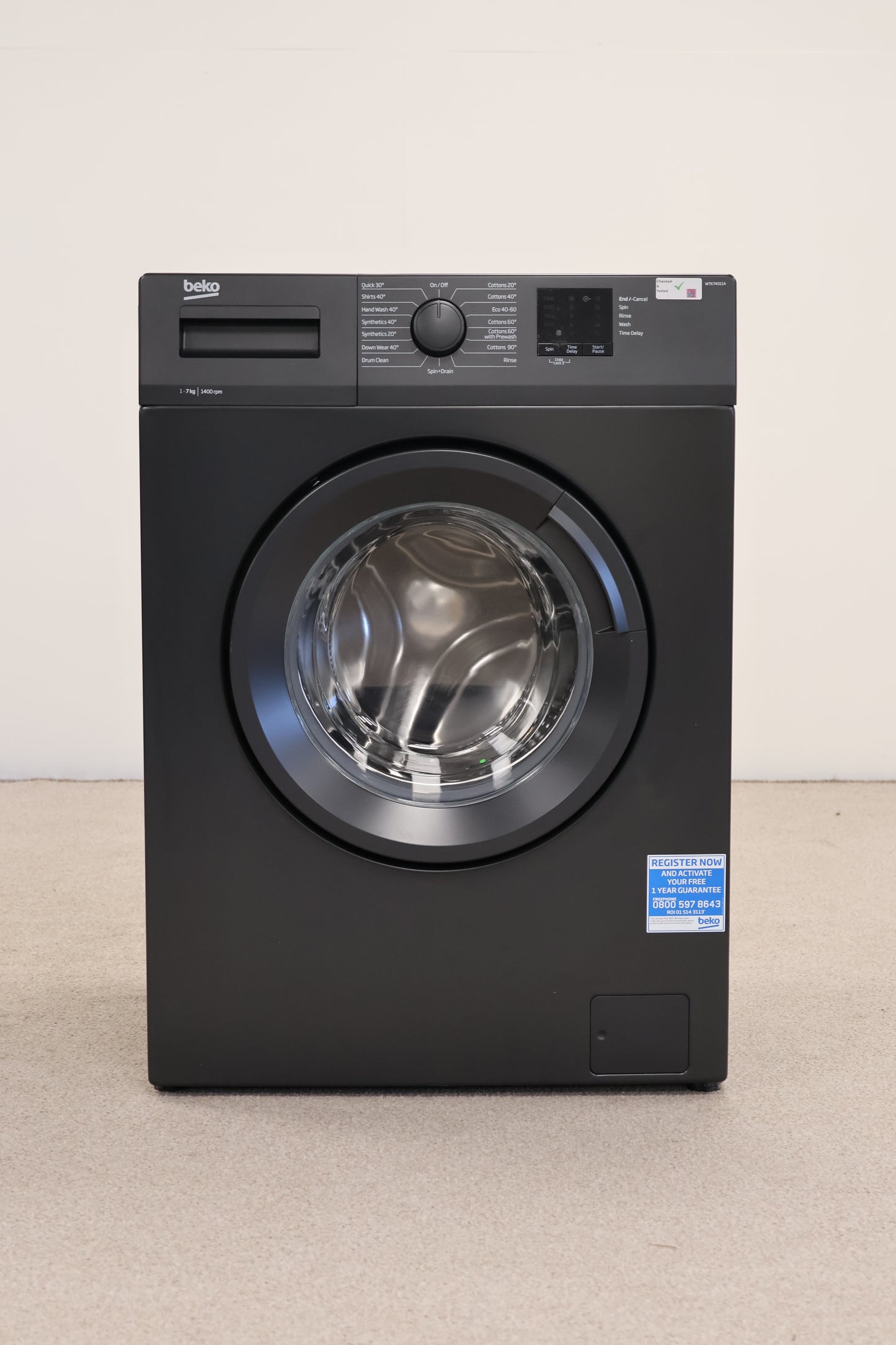 Beko Washing Machine in Matt Black