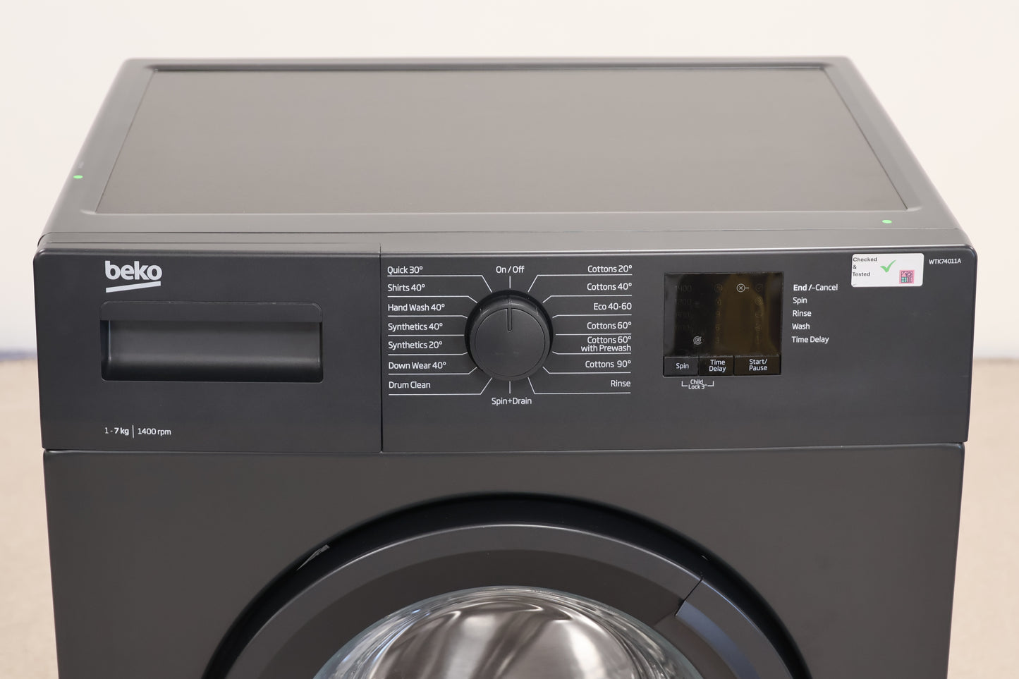 Beko Washing Machine in Matt Black
