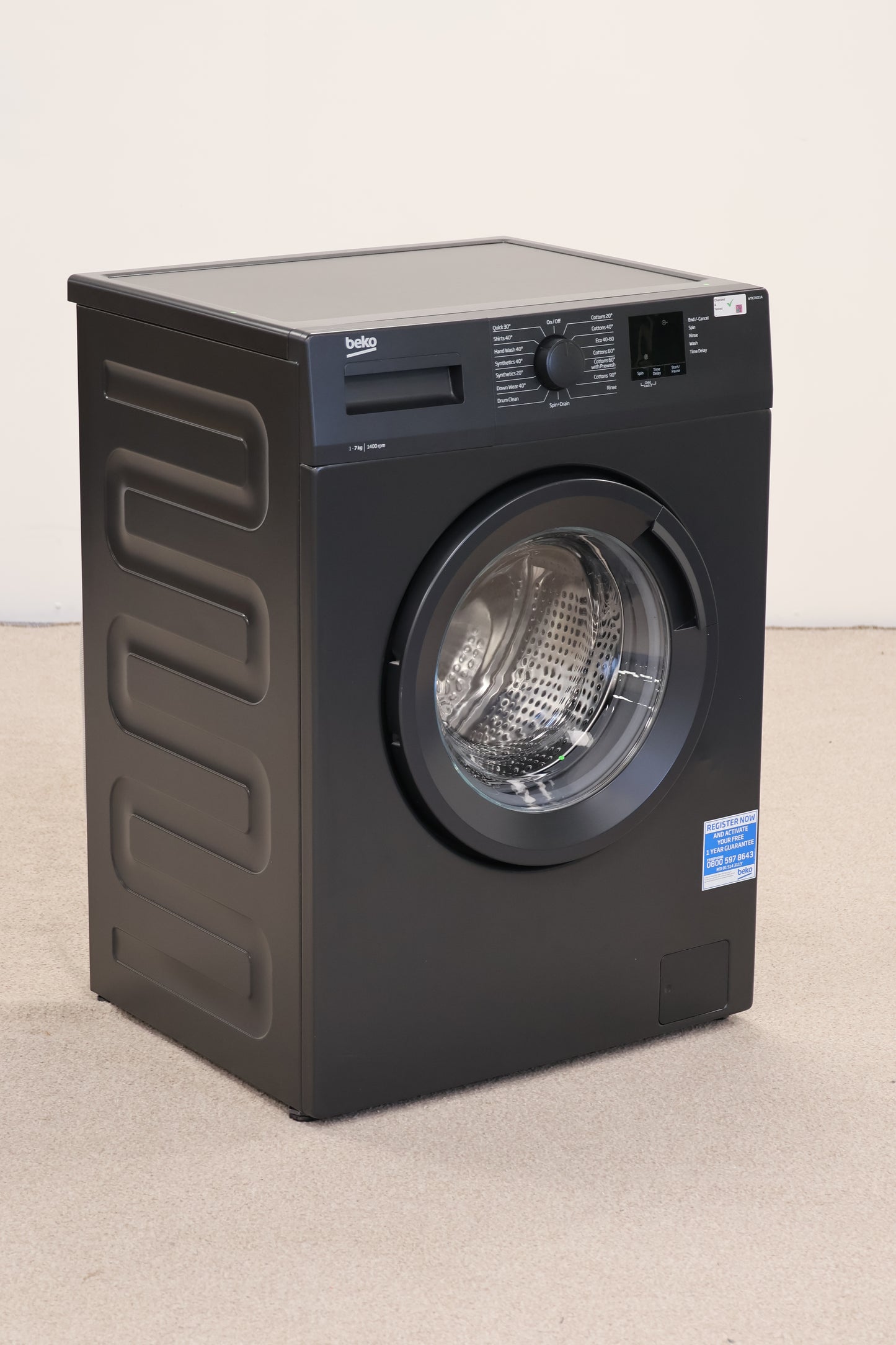 Beko Washing Machine in Matt Black