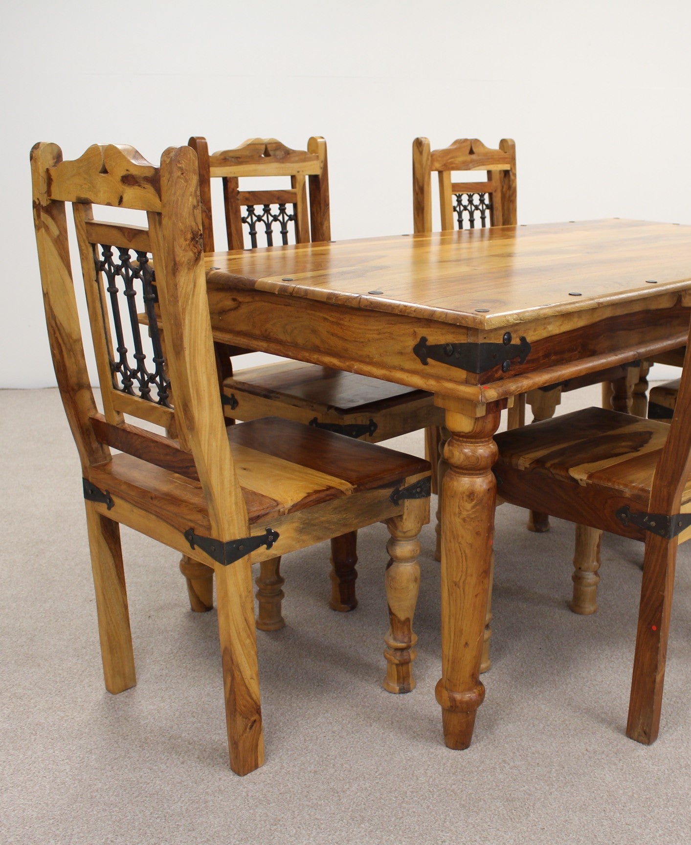 Solid Oak Table and Matching Chairs