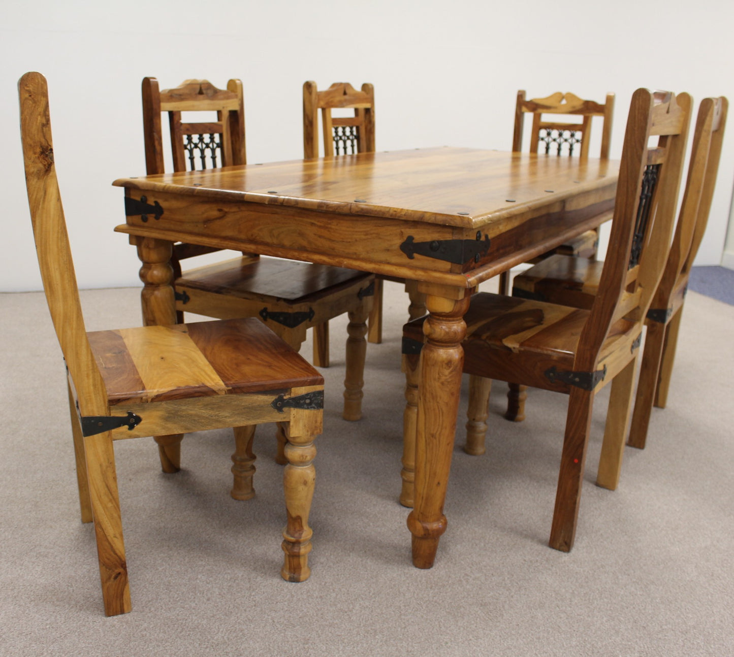 Solid Oak Table and Matching Chairs