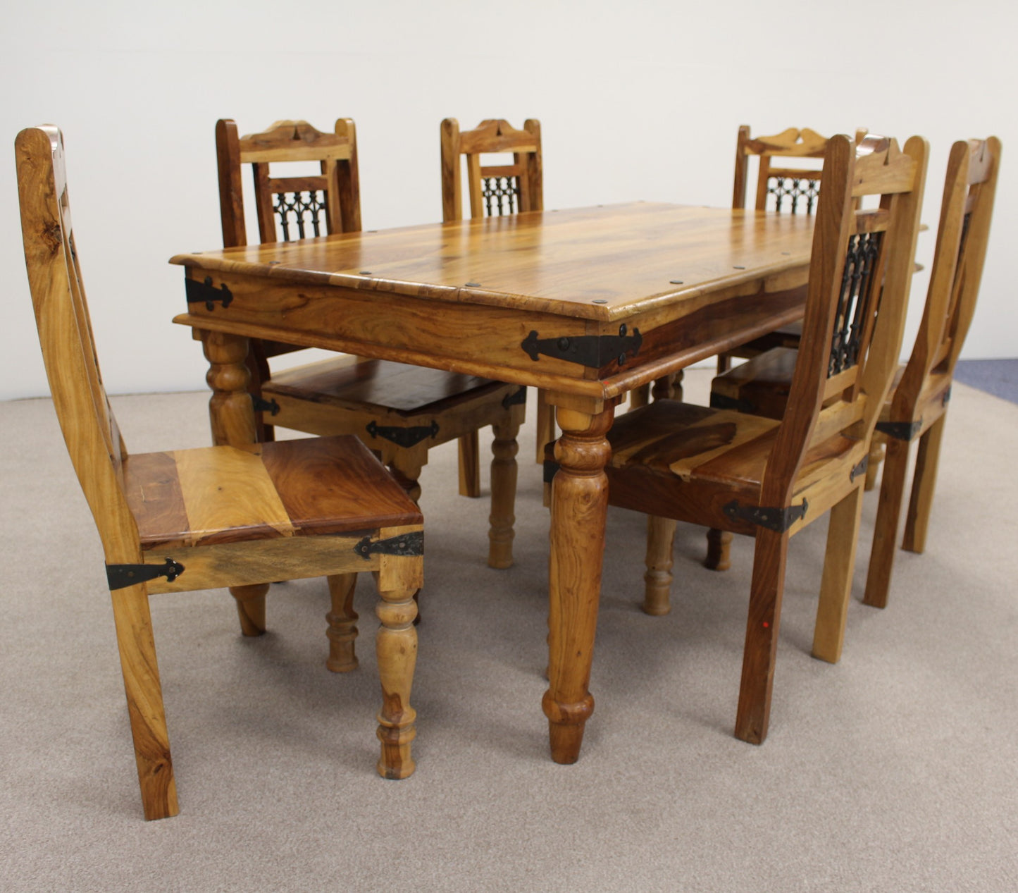 Solid Oak Table and Matching Chairs