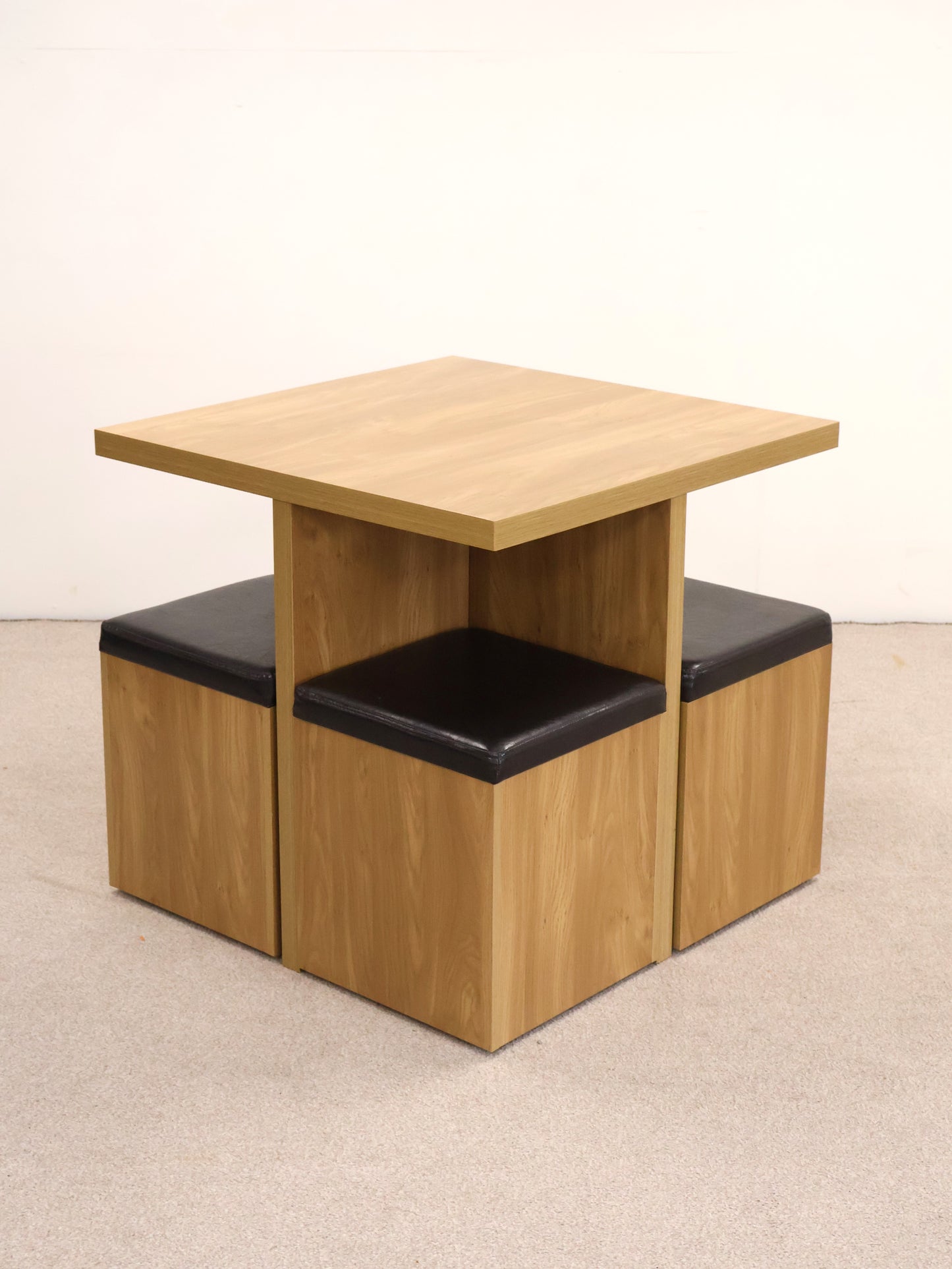 Square Table with Storage Seats