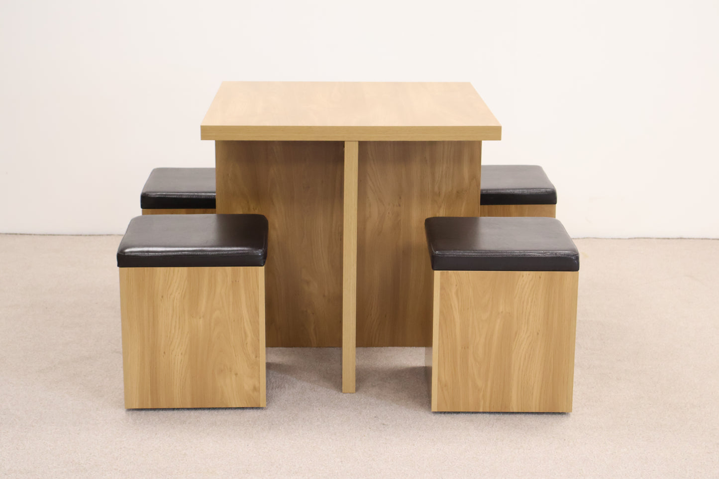 Square Table with Storage Seats