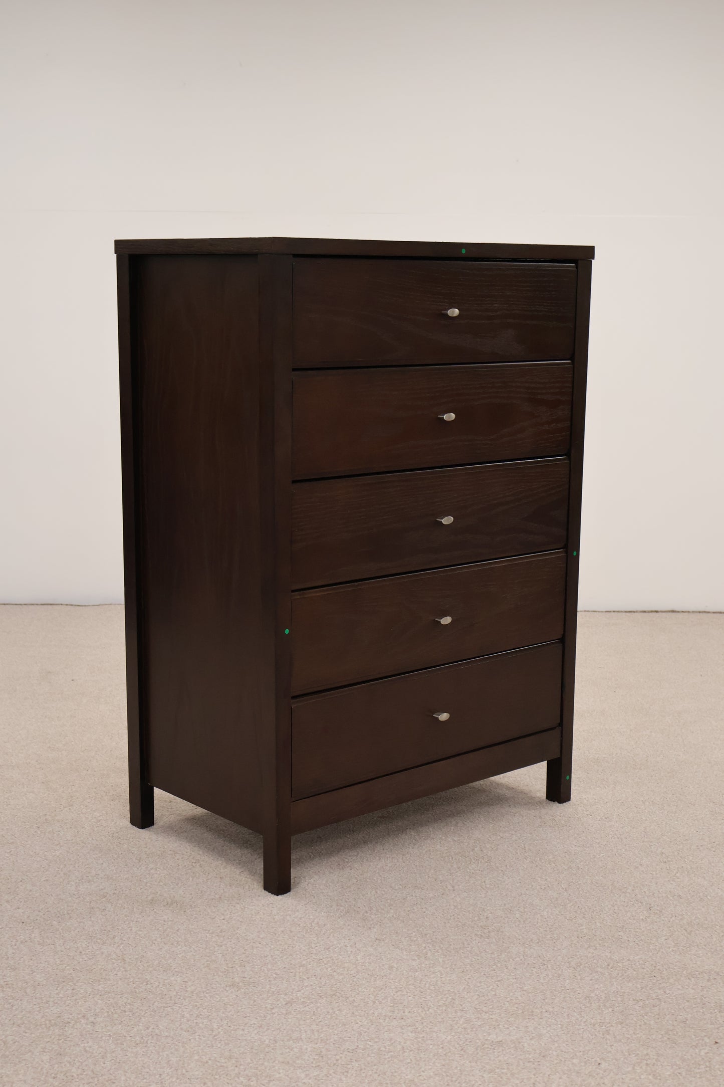 Dark Oak Veneer Chest of (5) Drawers