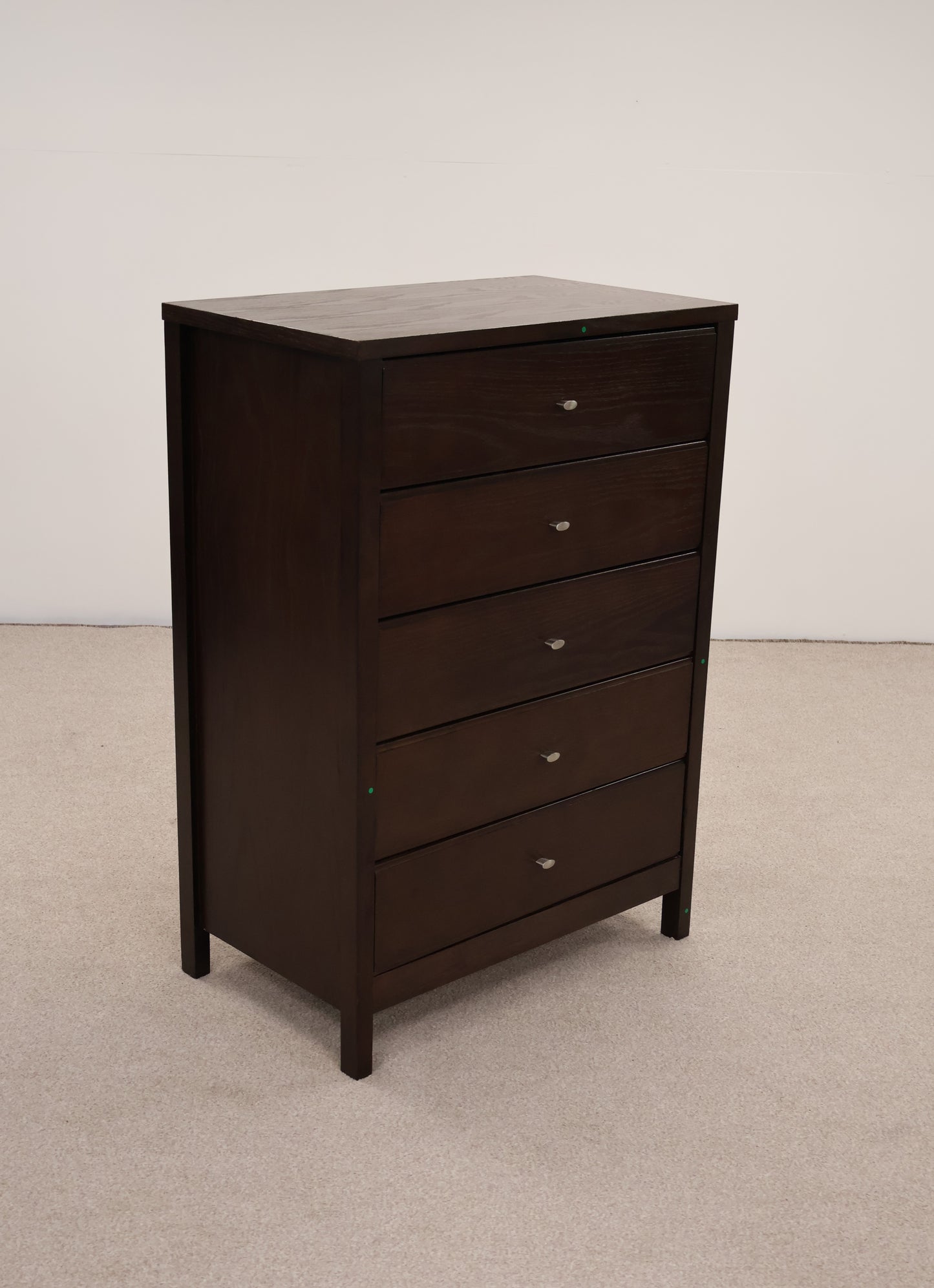 Dark Oak Veneer Chest of (5) Drawers