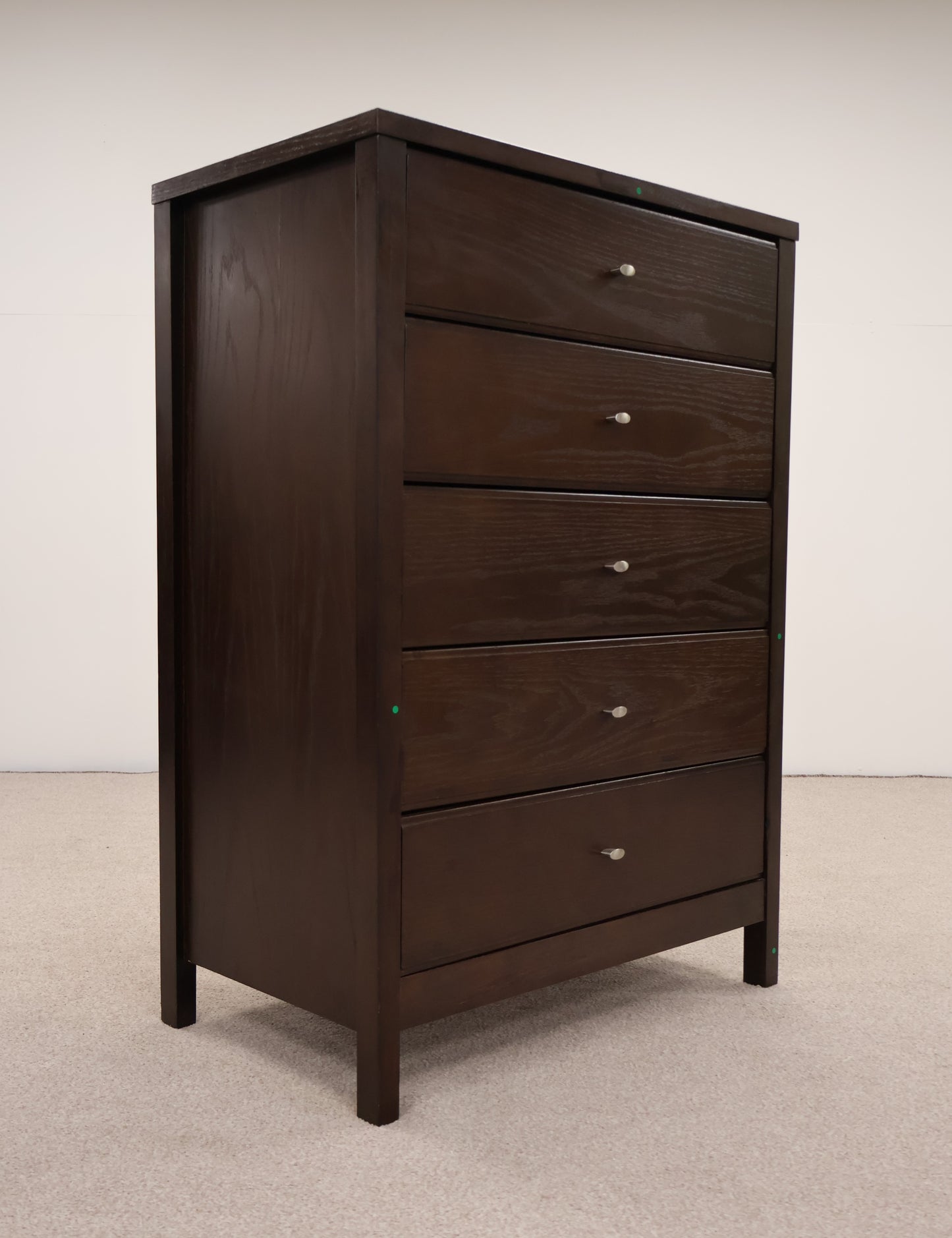 Dark Oak Veneer Chest of (5) Drawers