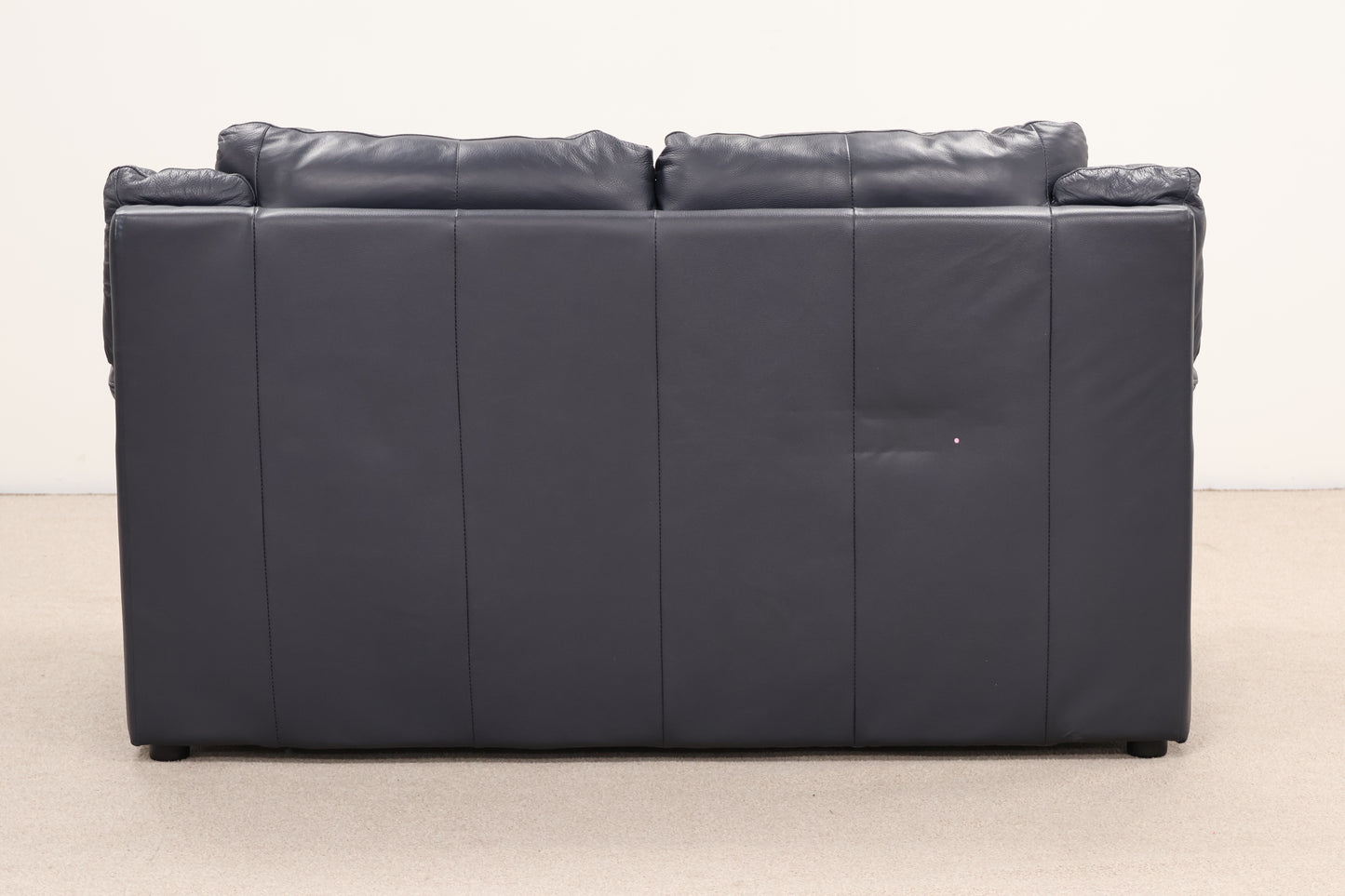 Dark Blue Leather Sofa