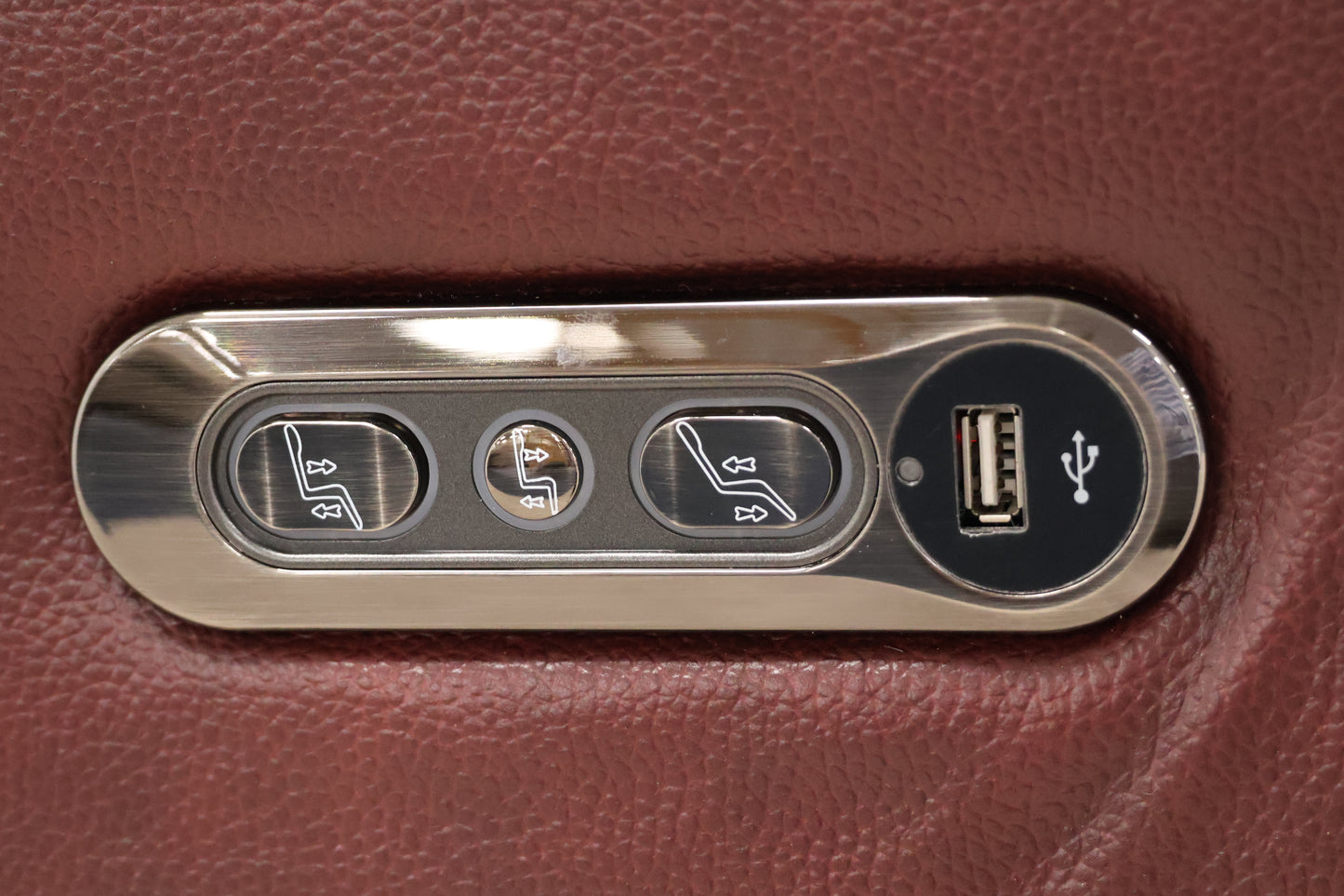 Classic Burgundy Electric Recliner Sofa – USB Charging Points