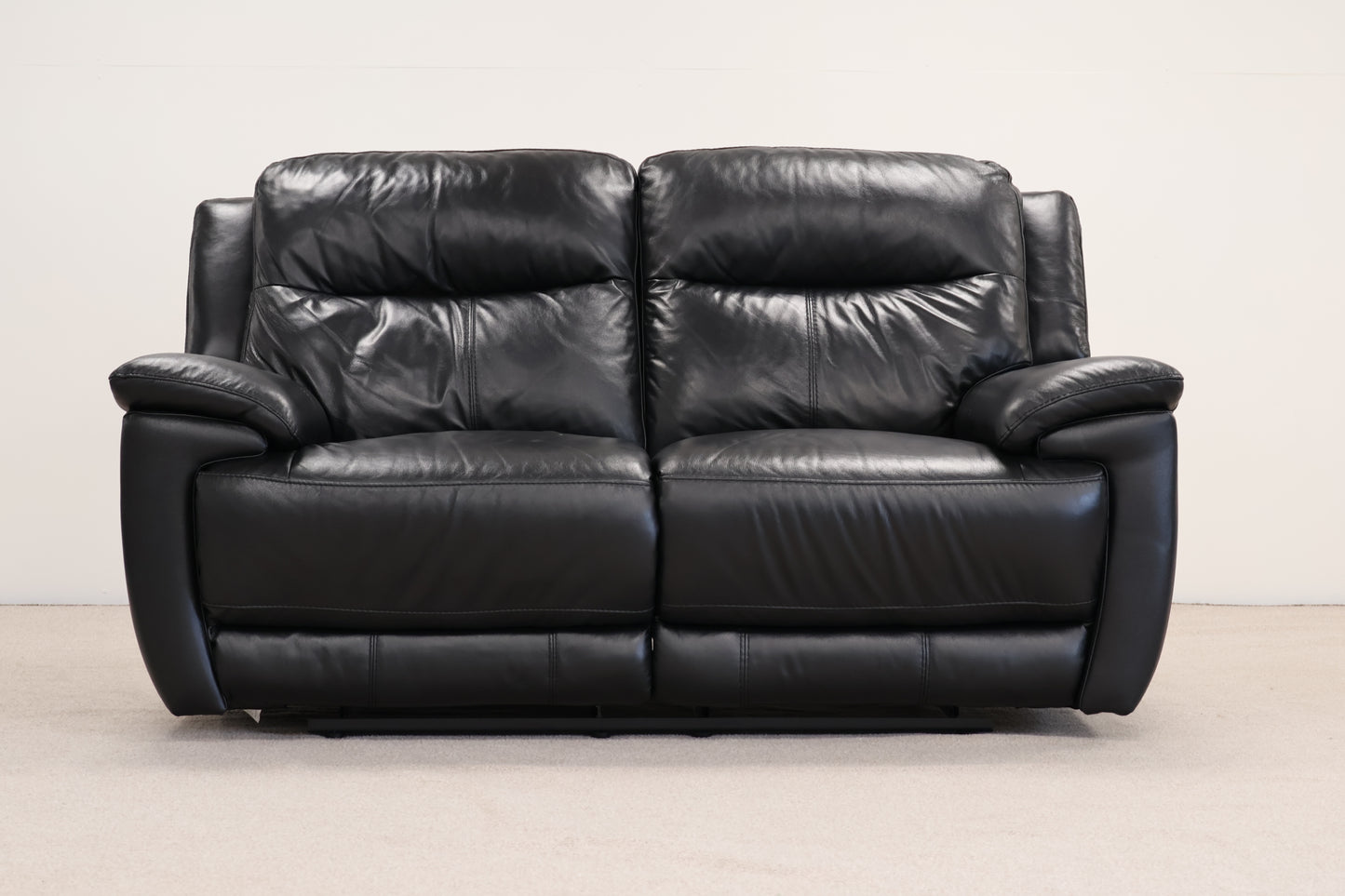 Black Leather Manual Recliner