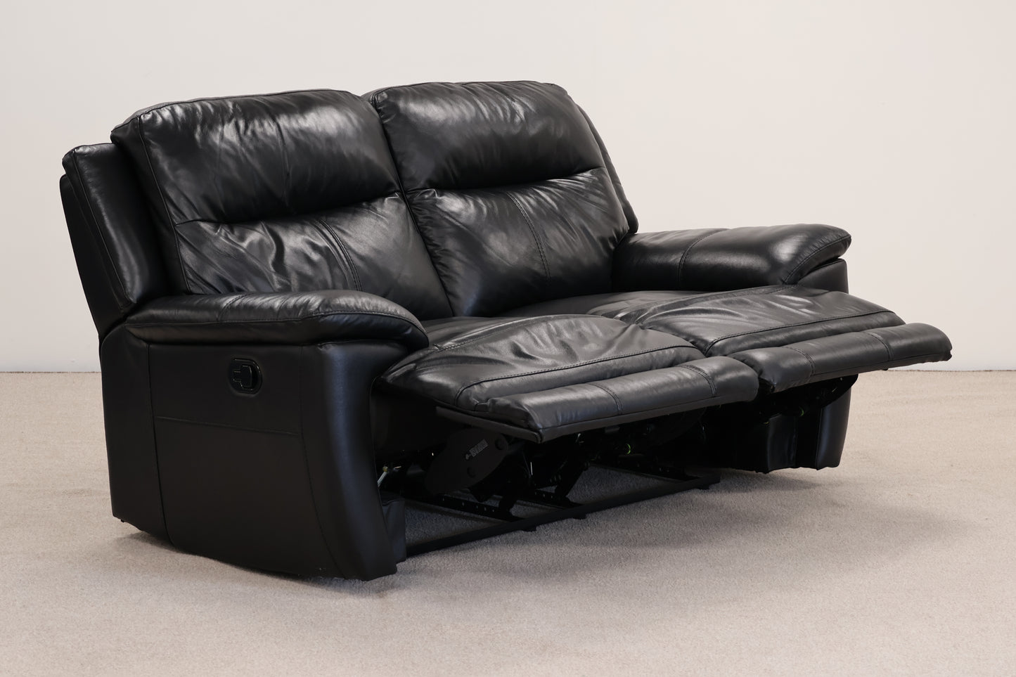 Black Leather Manual Recliner