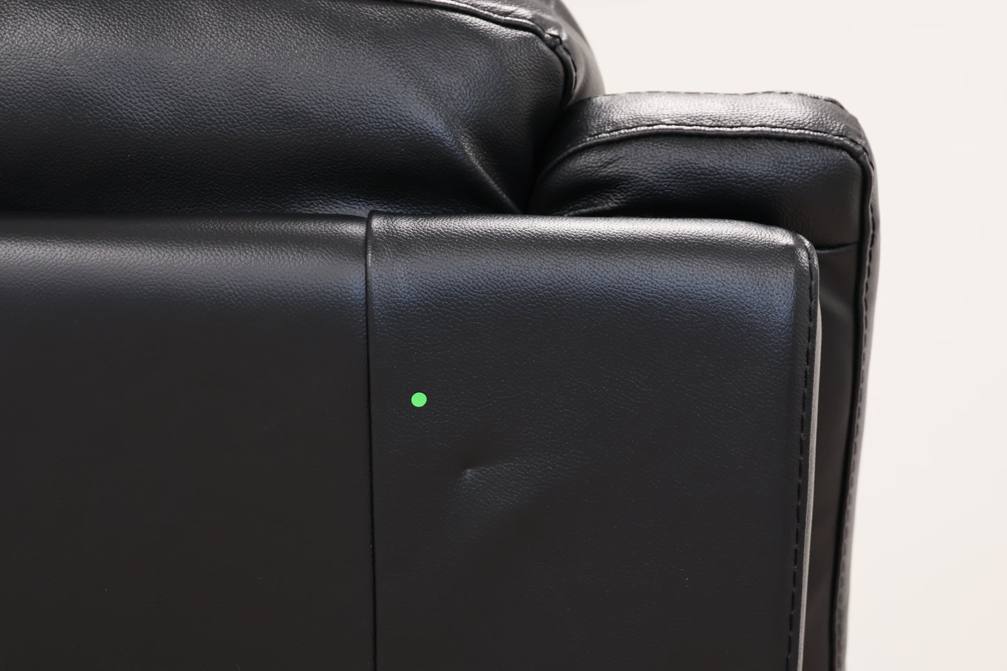 Black Leather Manual Recliner