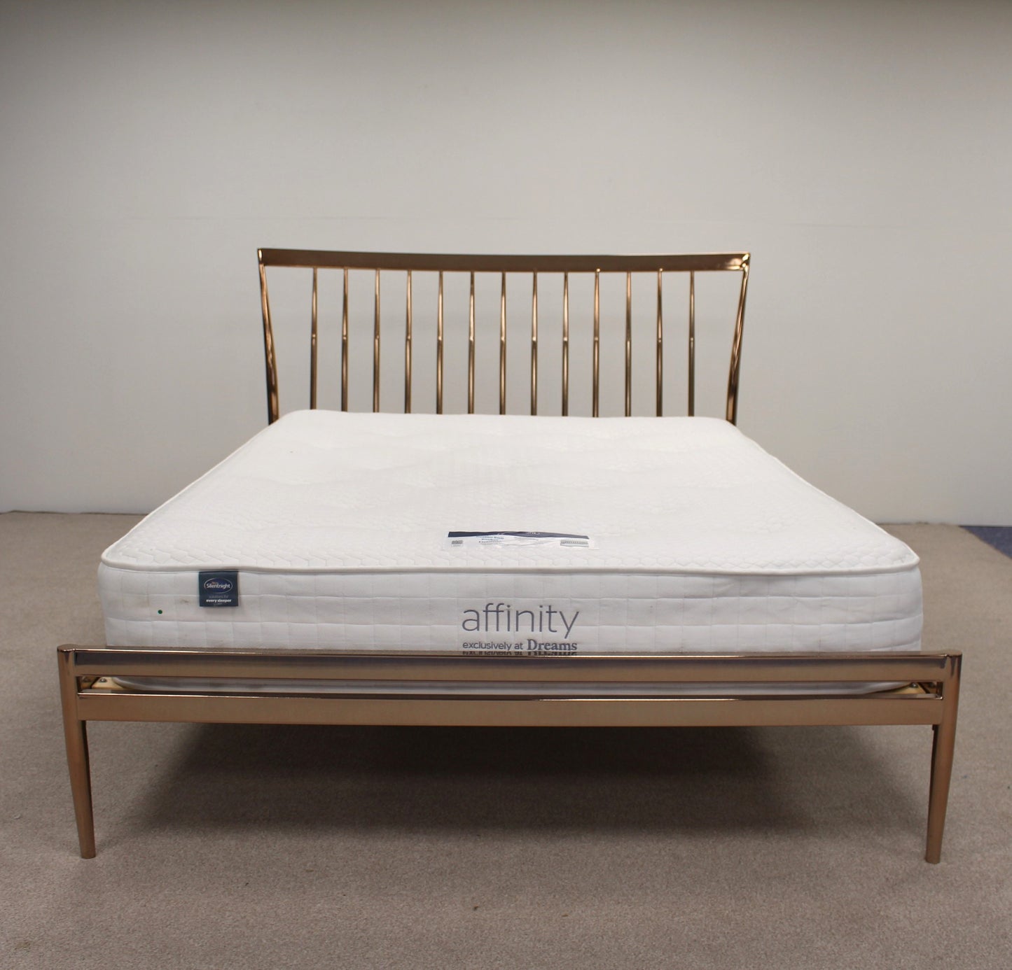 Copper Bed Frame with Silent Night Mattress