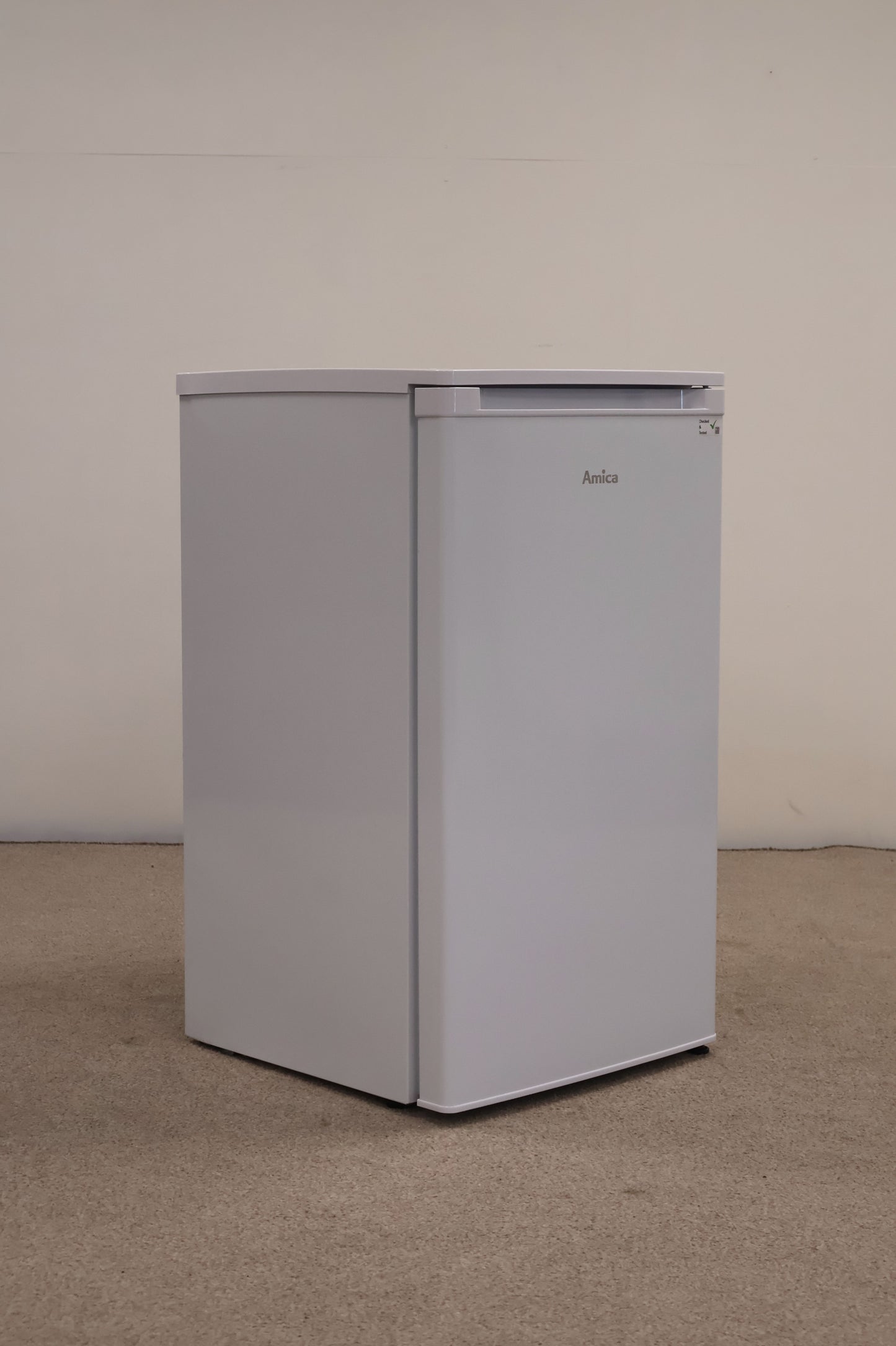 White Freestanding Undercounter Freezer by Amica