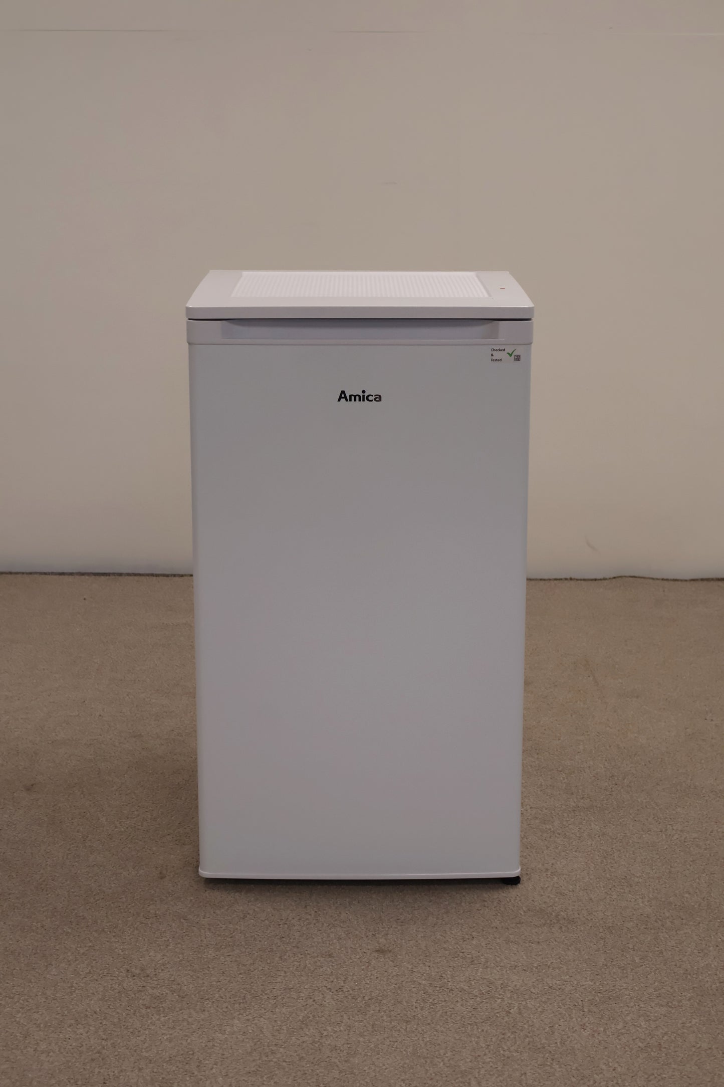 White Freestanding Undercounter Freezer by Amica