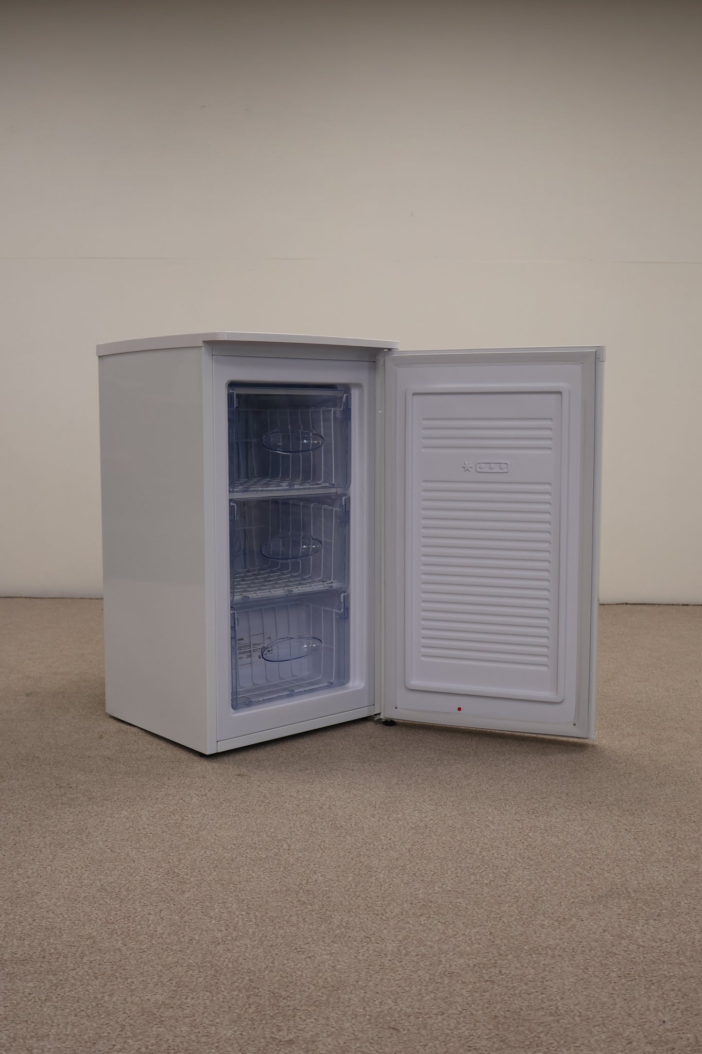 White Freestanding Undercounter Freezer by Amica