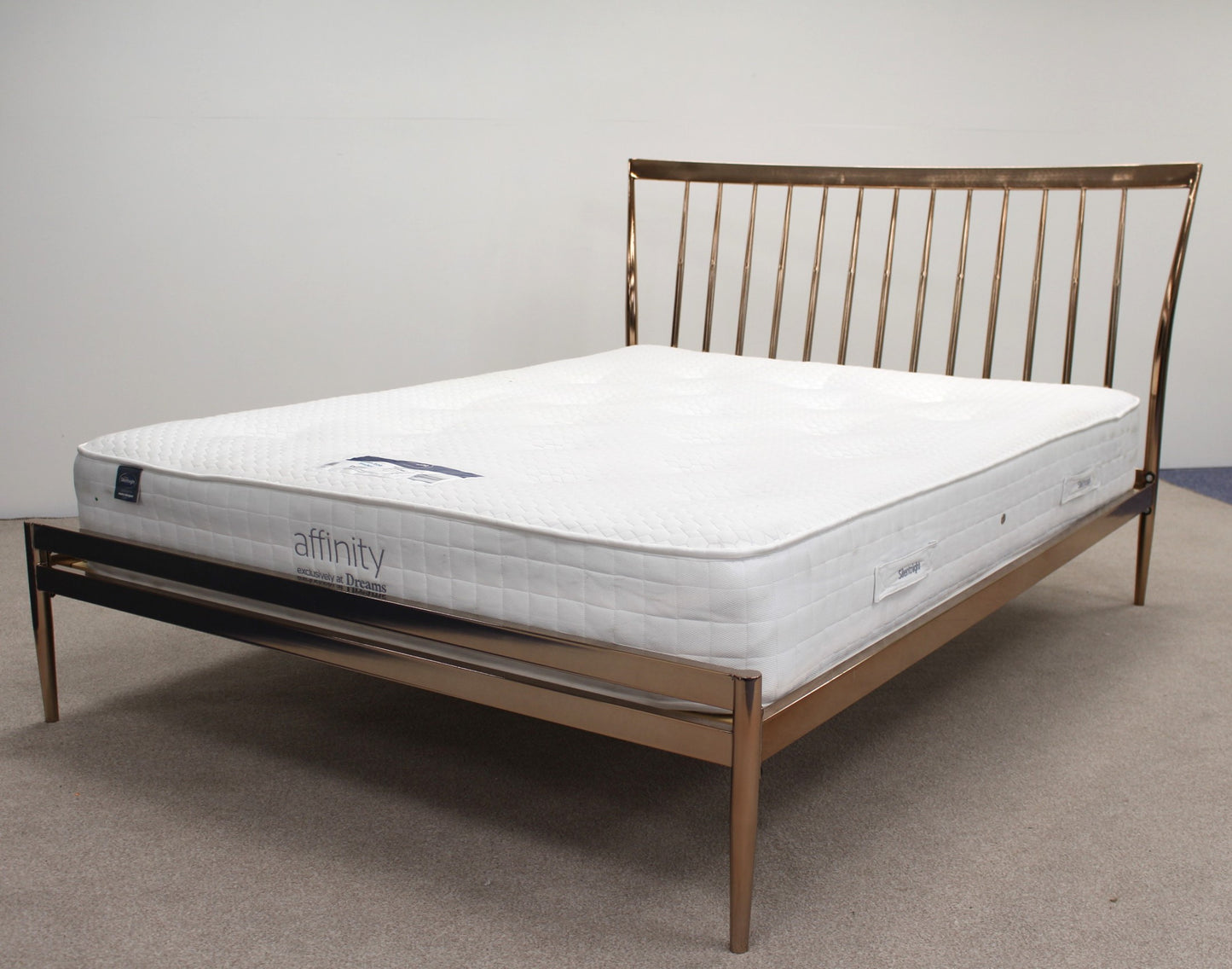 Copper Bed Frame with Silent Night Mattress