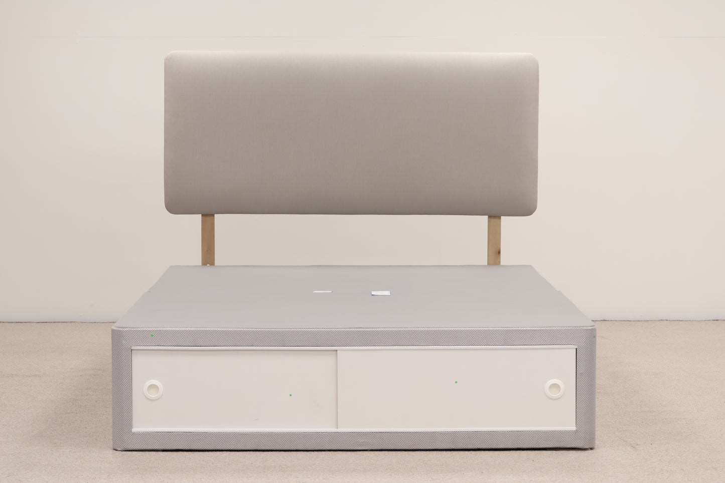 Grey Divan Bed with Matching Headboard