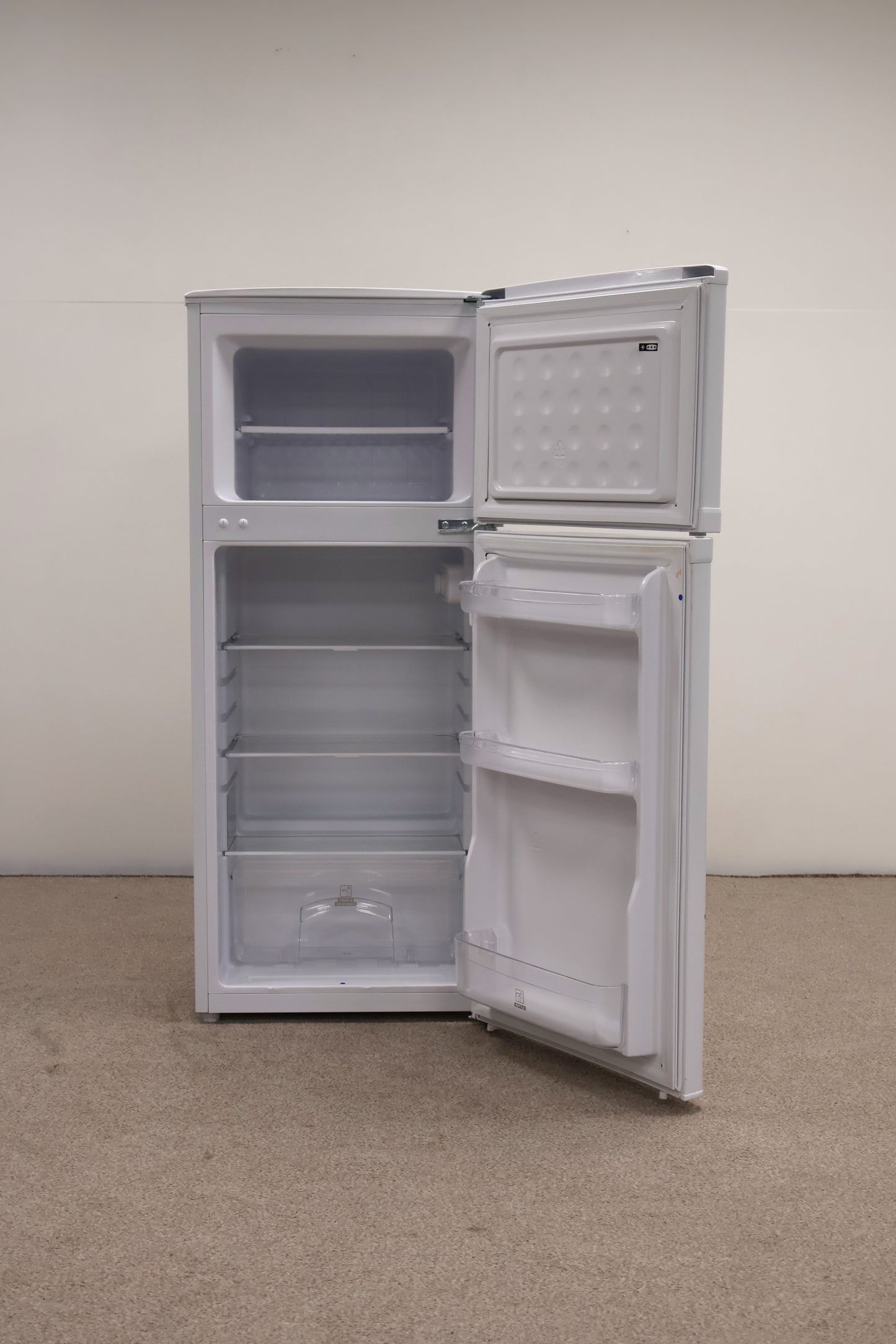 Short Freestanding Fridge Freezer by Essentials.