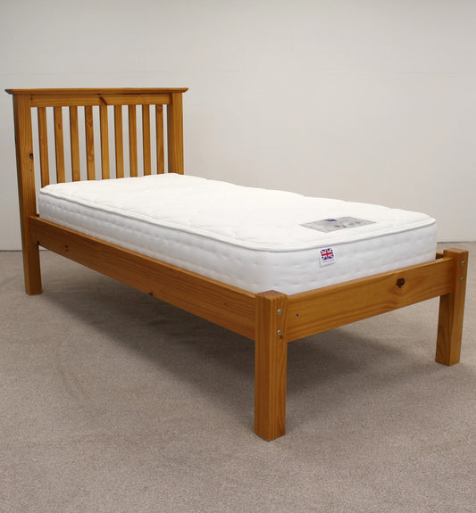 Single Pine Bed With Mattress