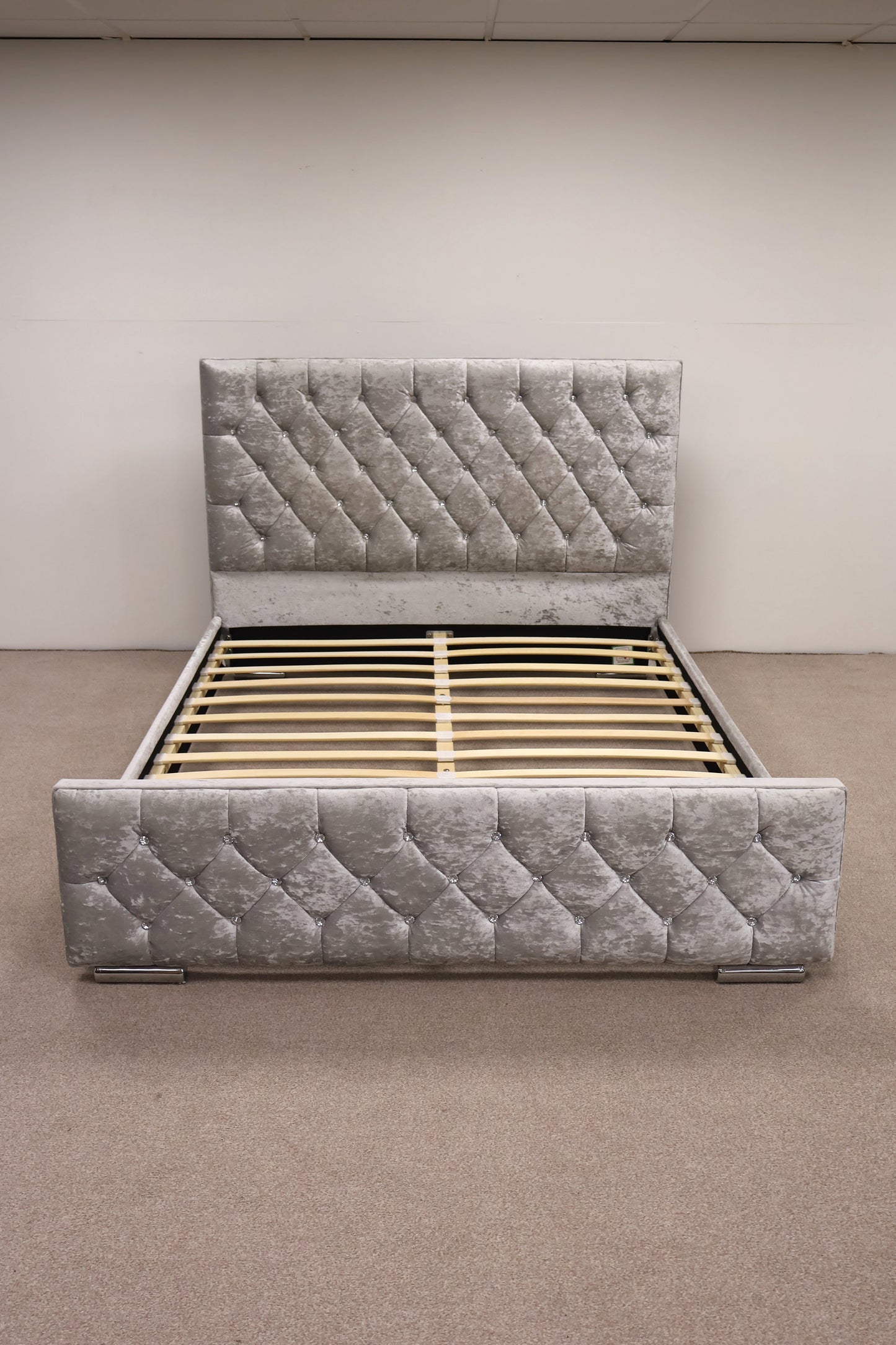 Silver King Size Bed