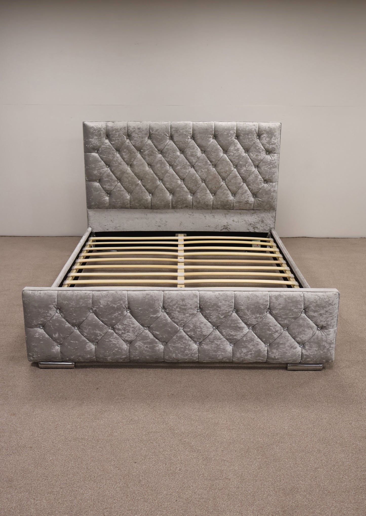 Silver King Size Bed