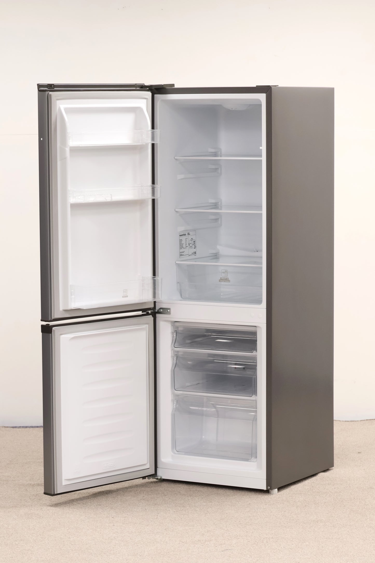 Grey Fridge Freezer by Essentials