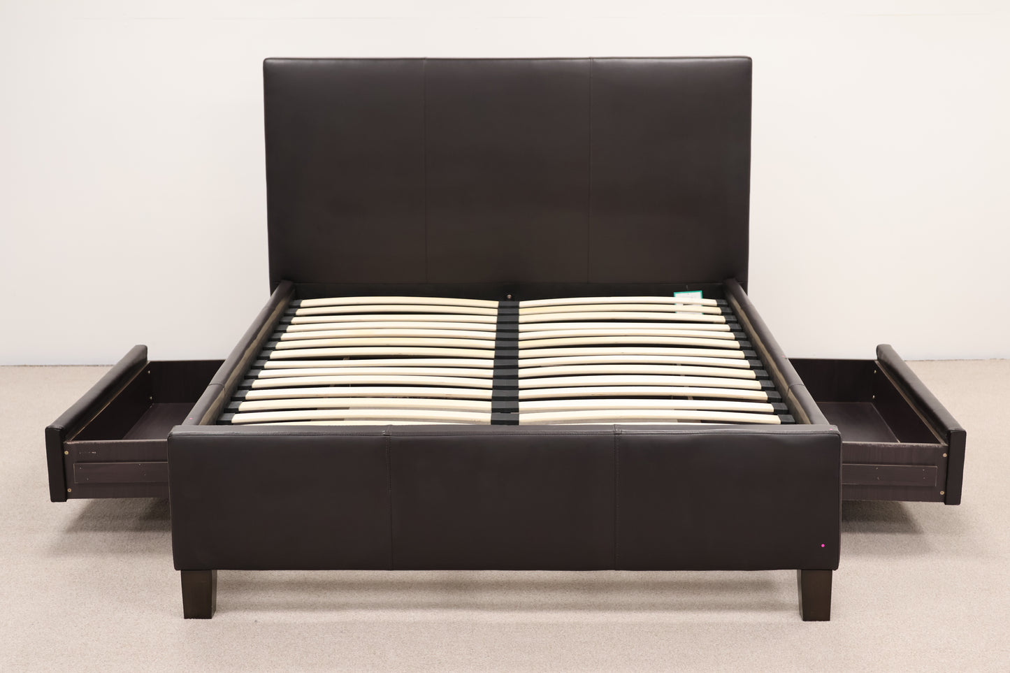 Faux Leather Double Bed Base