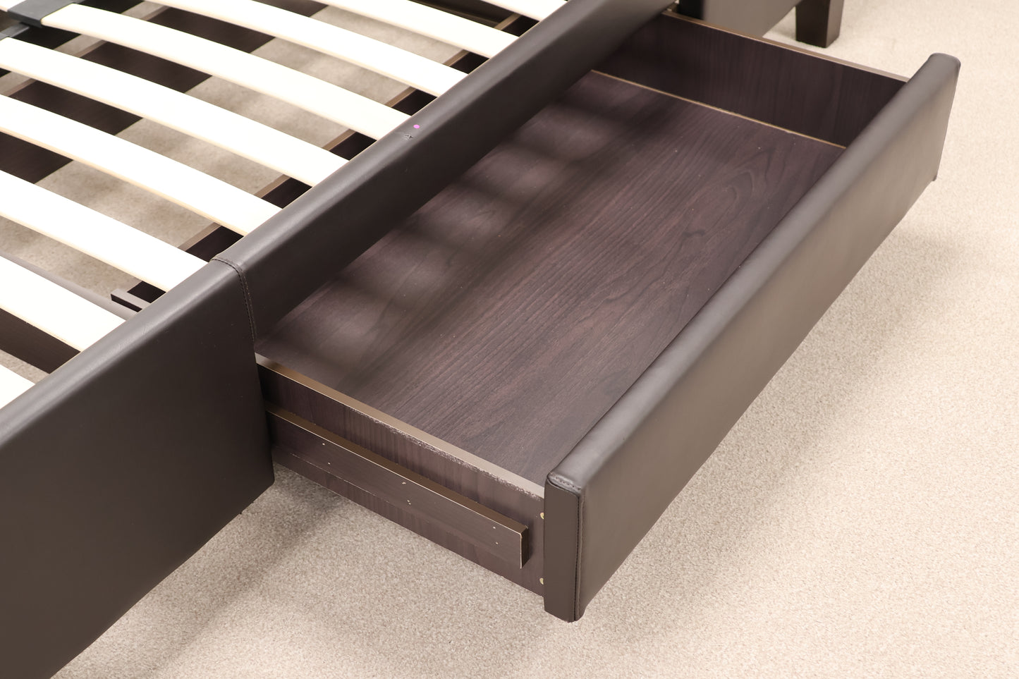 Faux Leather Double Bed Base