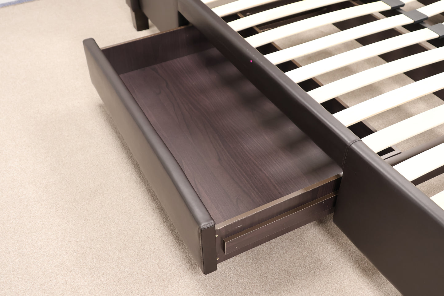 Faux Leather Double Bed Base