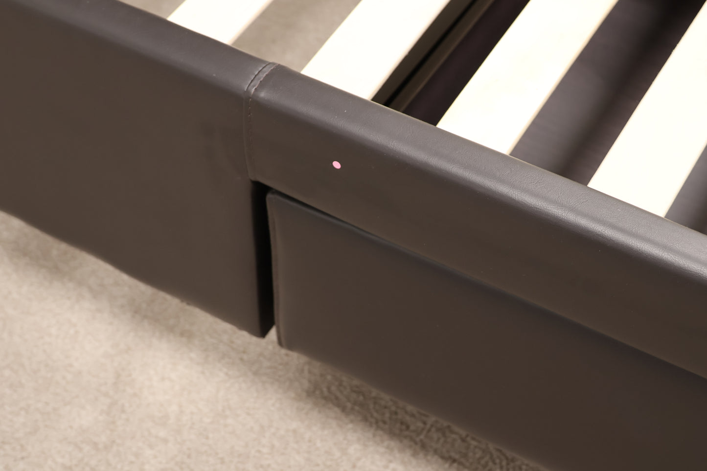 Faux Leather Double Bed Base