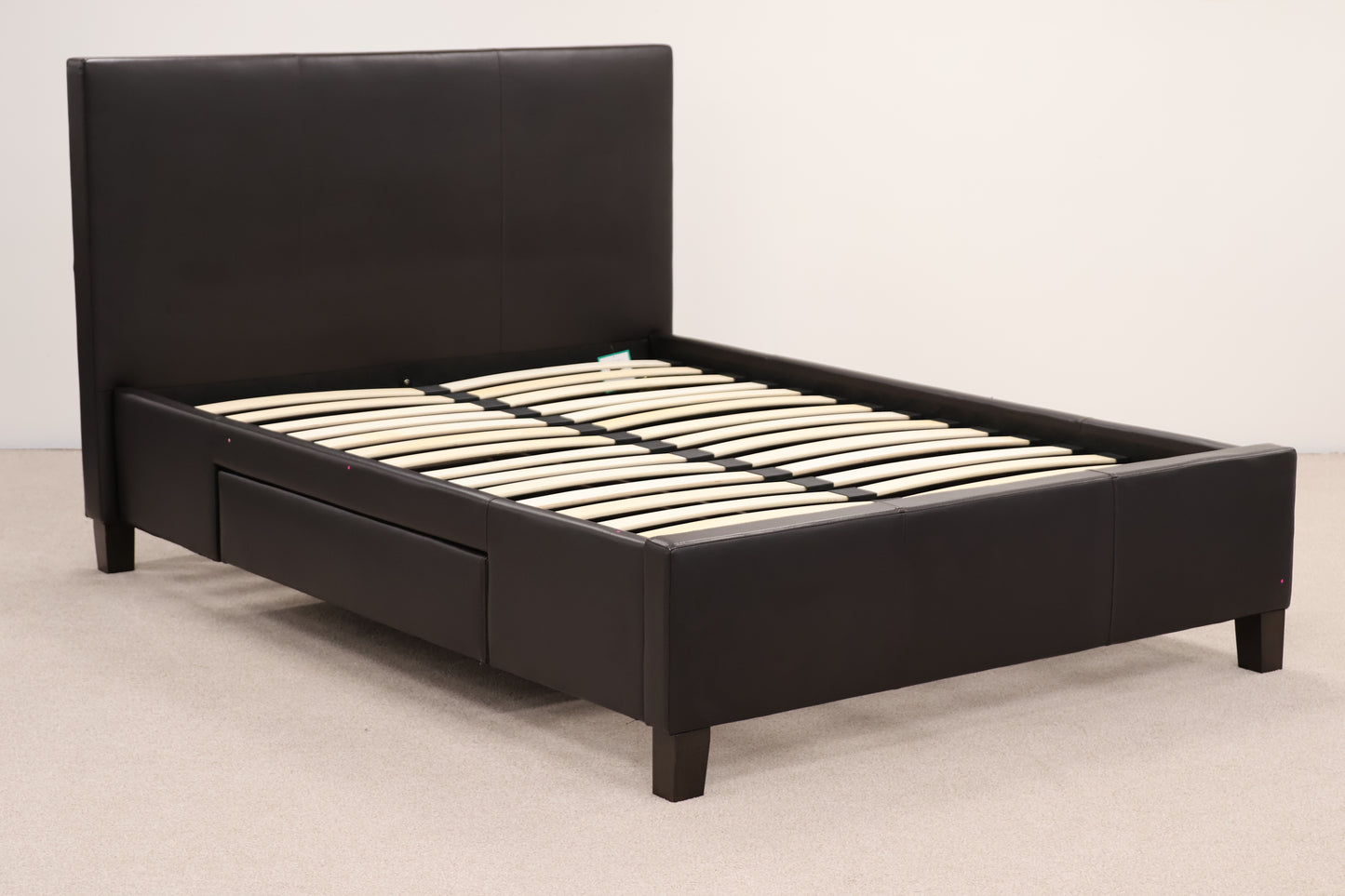 Faux Leather Double Bed Base