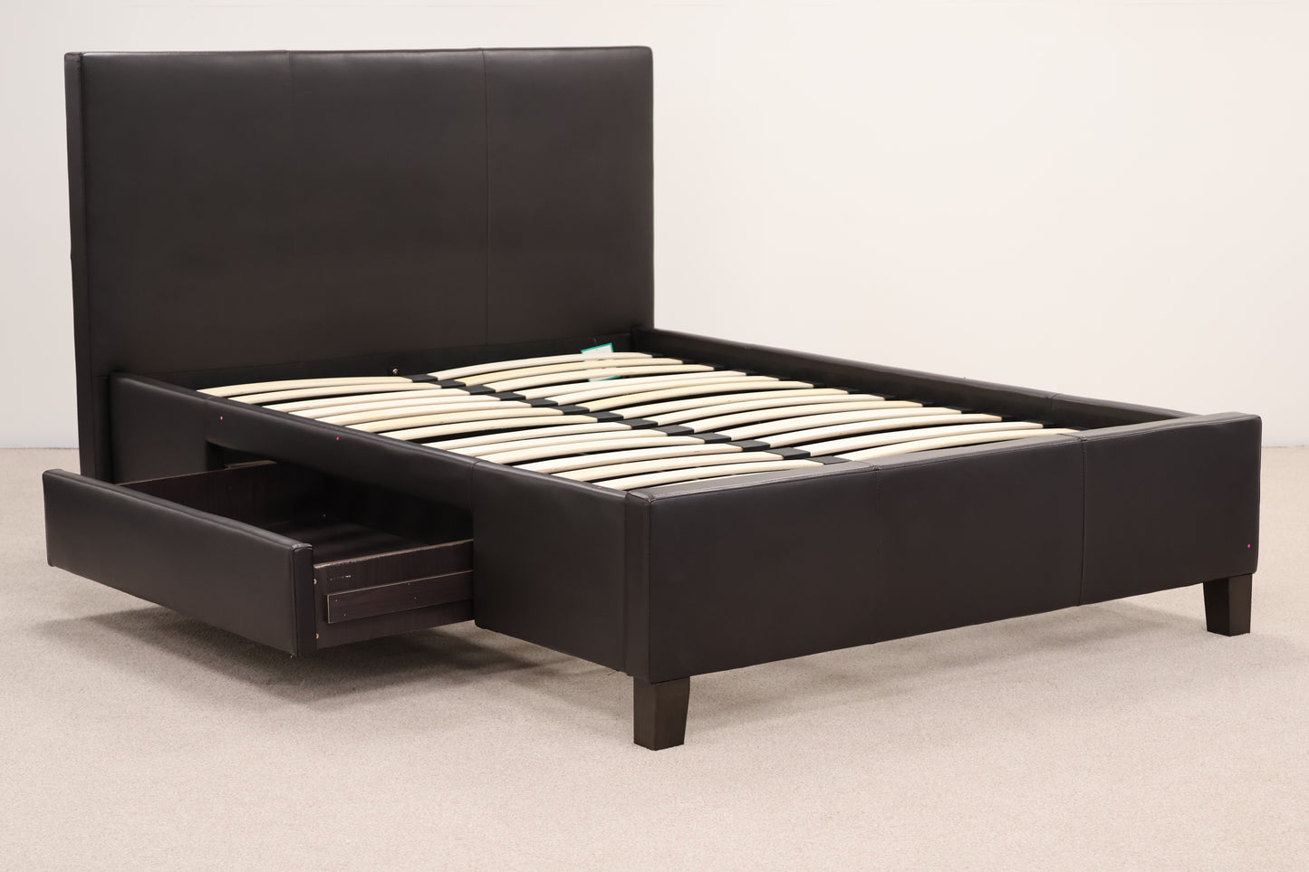 Faux Leather Double Bed Base