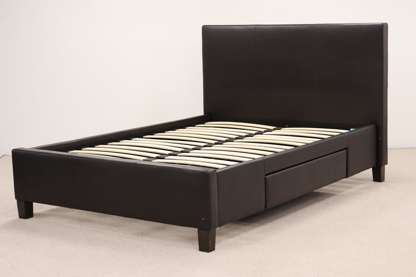 Faux Leather Double Bed Base