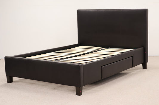 Faux Leather Double Bed Base