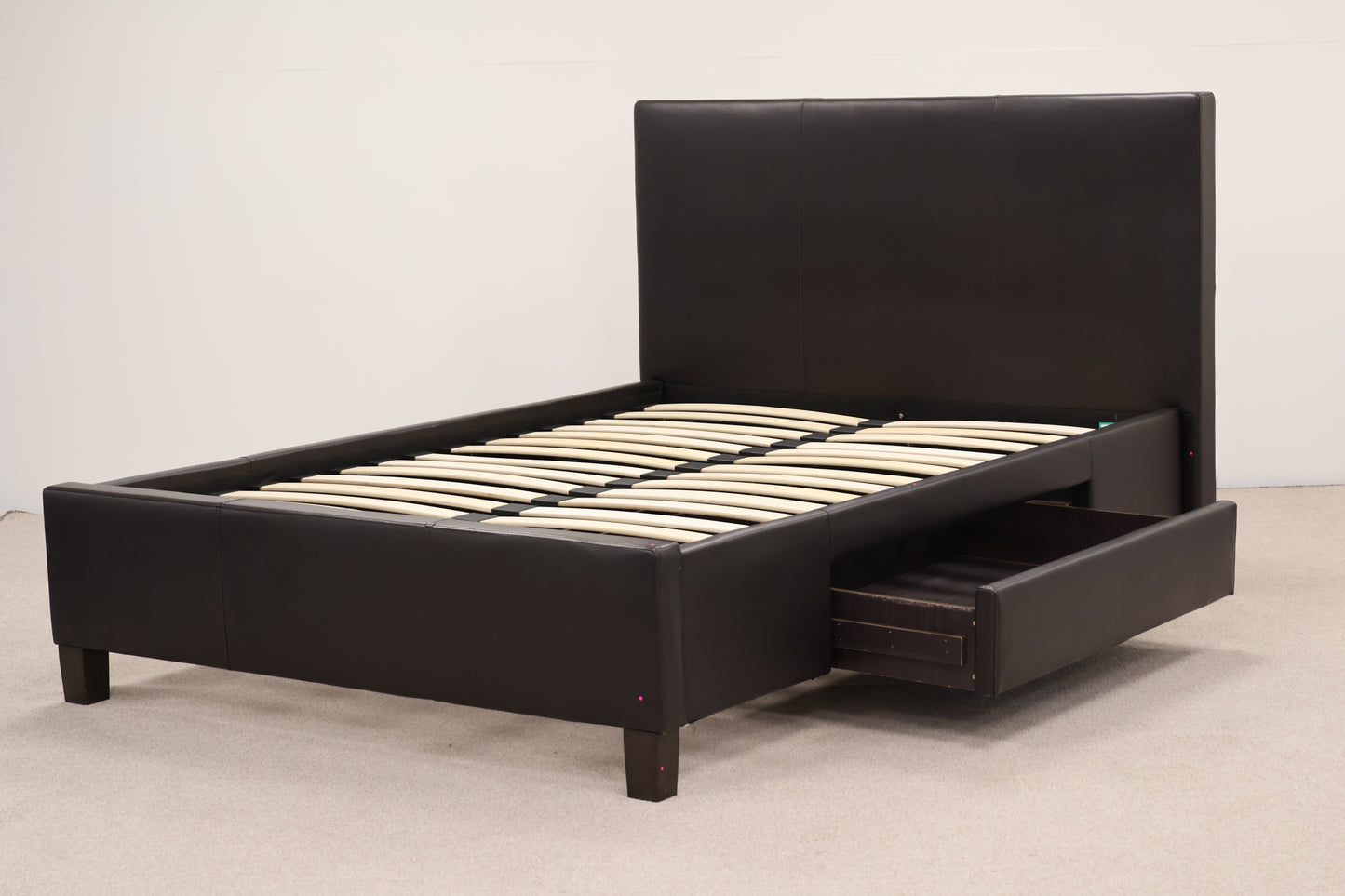 Faux Leather Double Bed Base