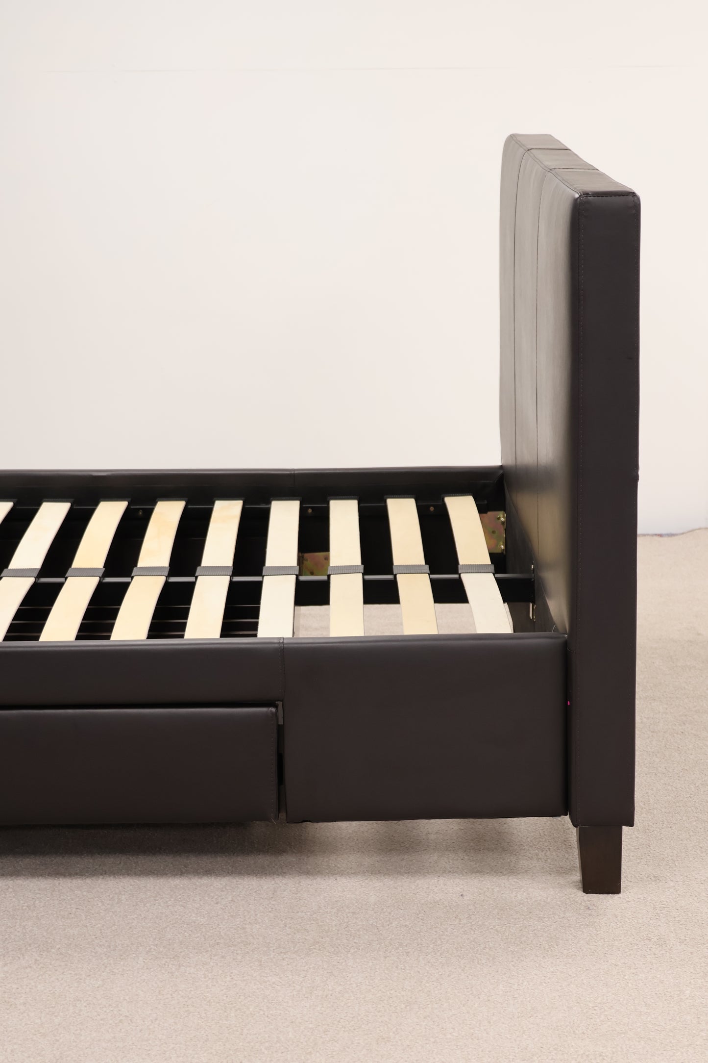 Faux Leather Double Bed Base
