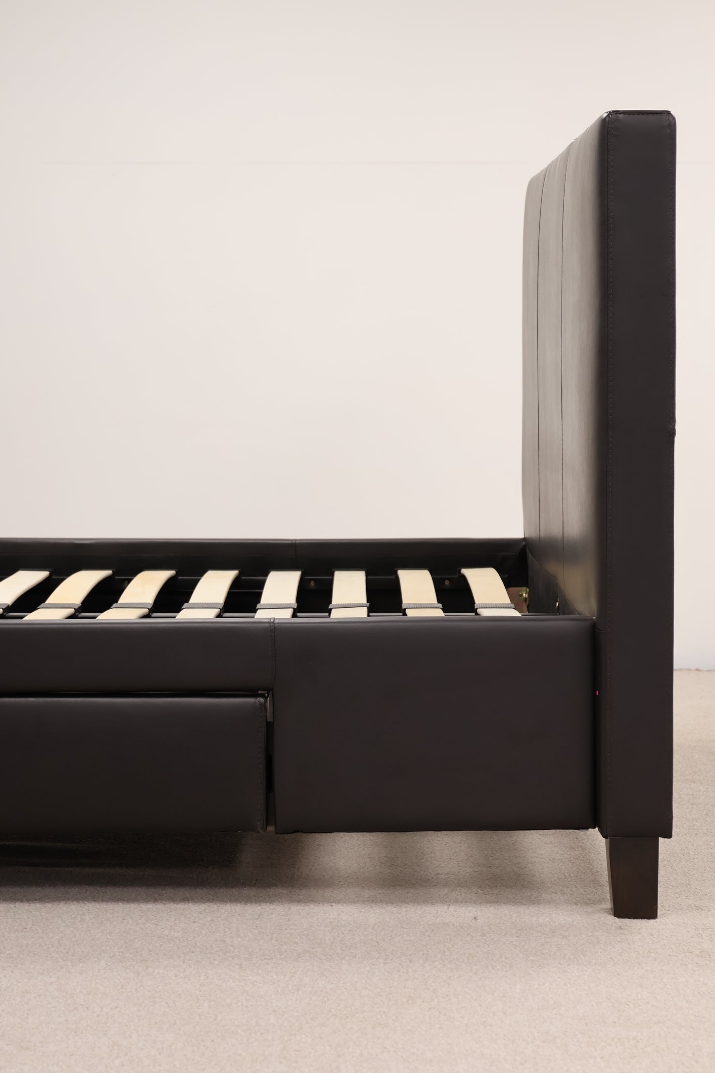 Faux Leather Double Bed Base
