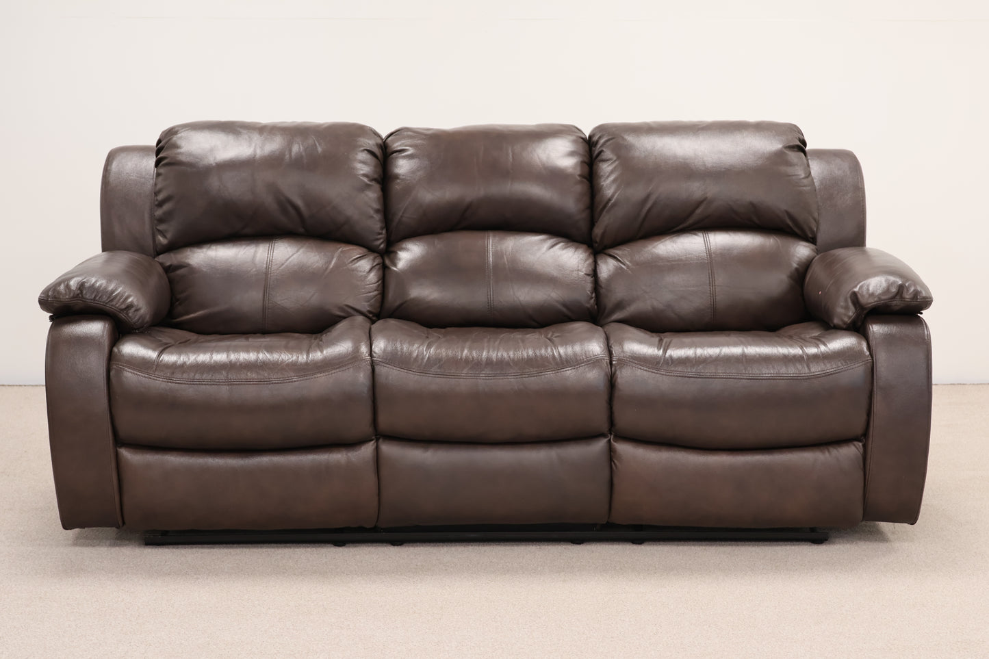 Brown Leather Manual Recliner