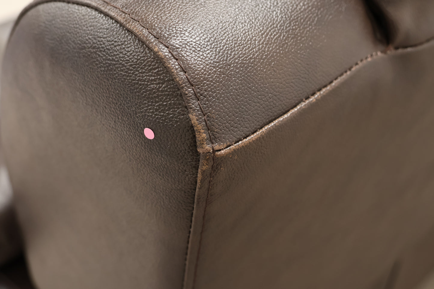 Brown Leather Manual Recliner