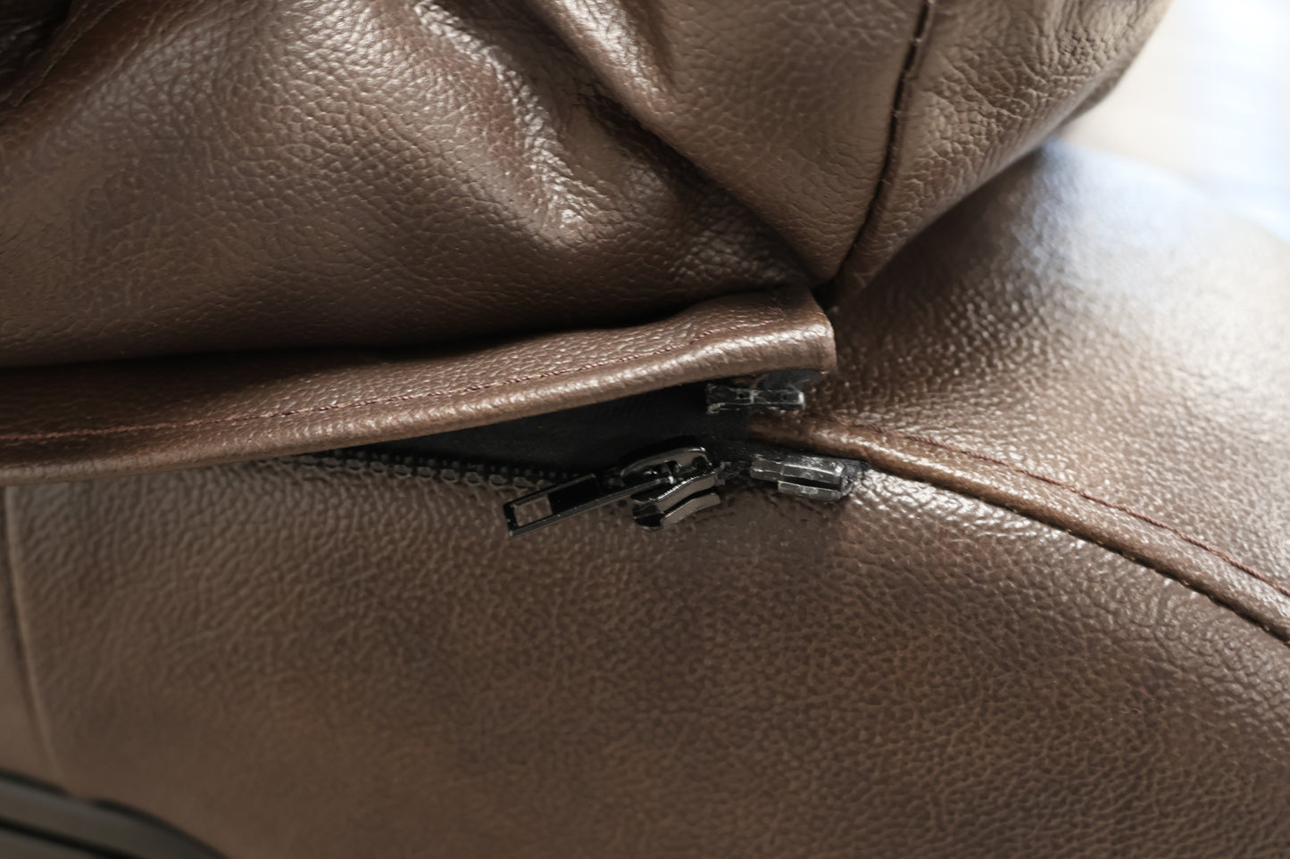 Brown Leather Manual Recliner